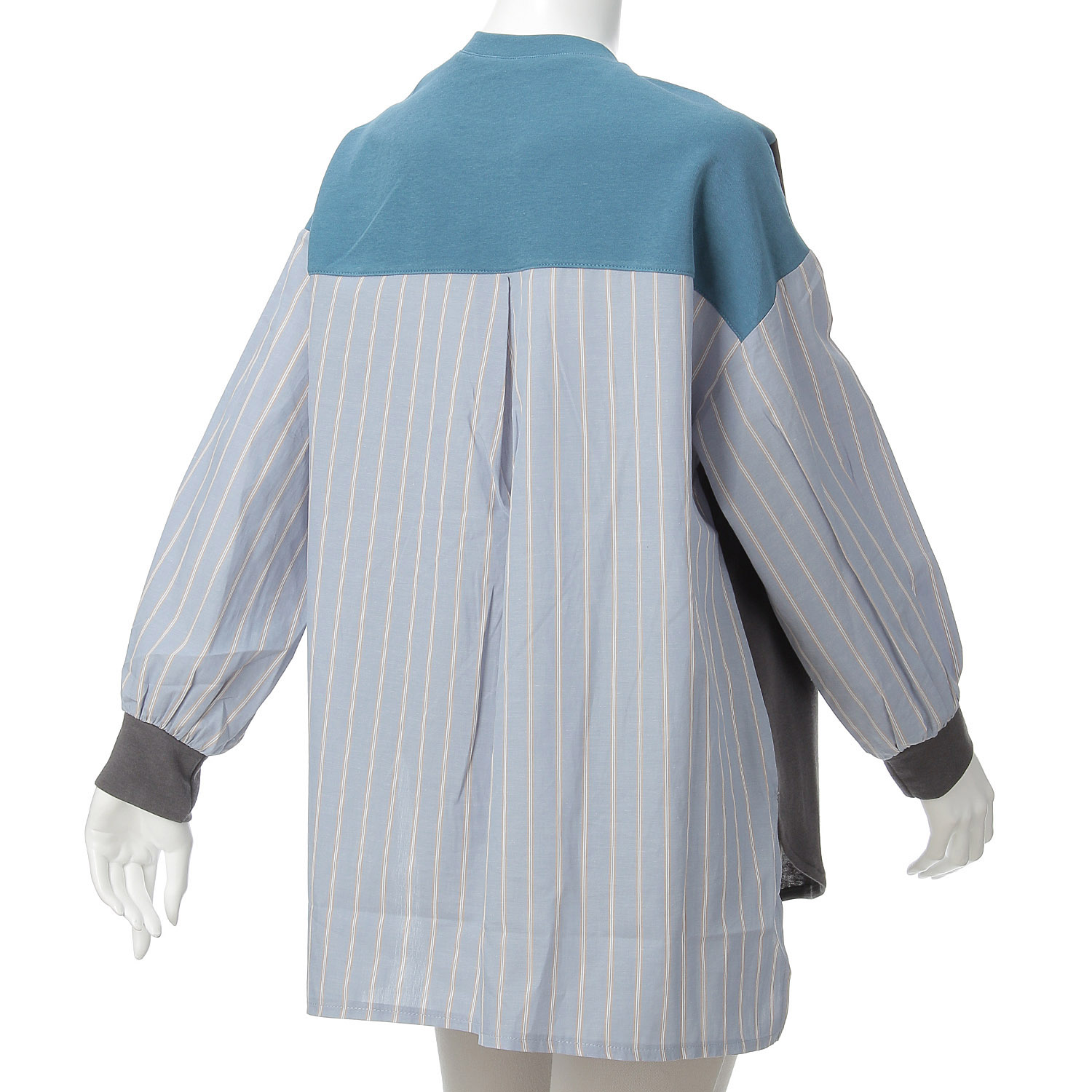 ストライプ切替プルオーバー - 画像3