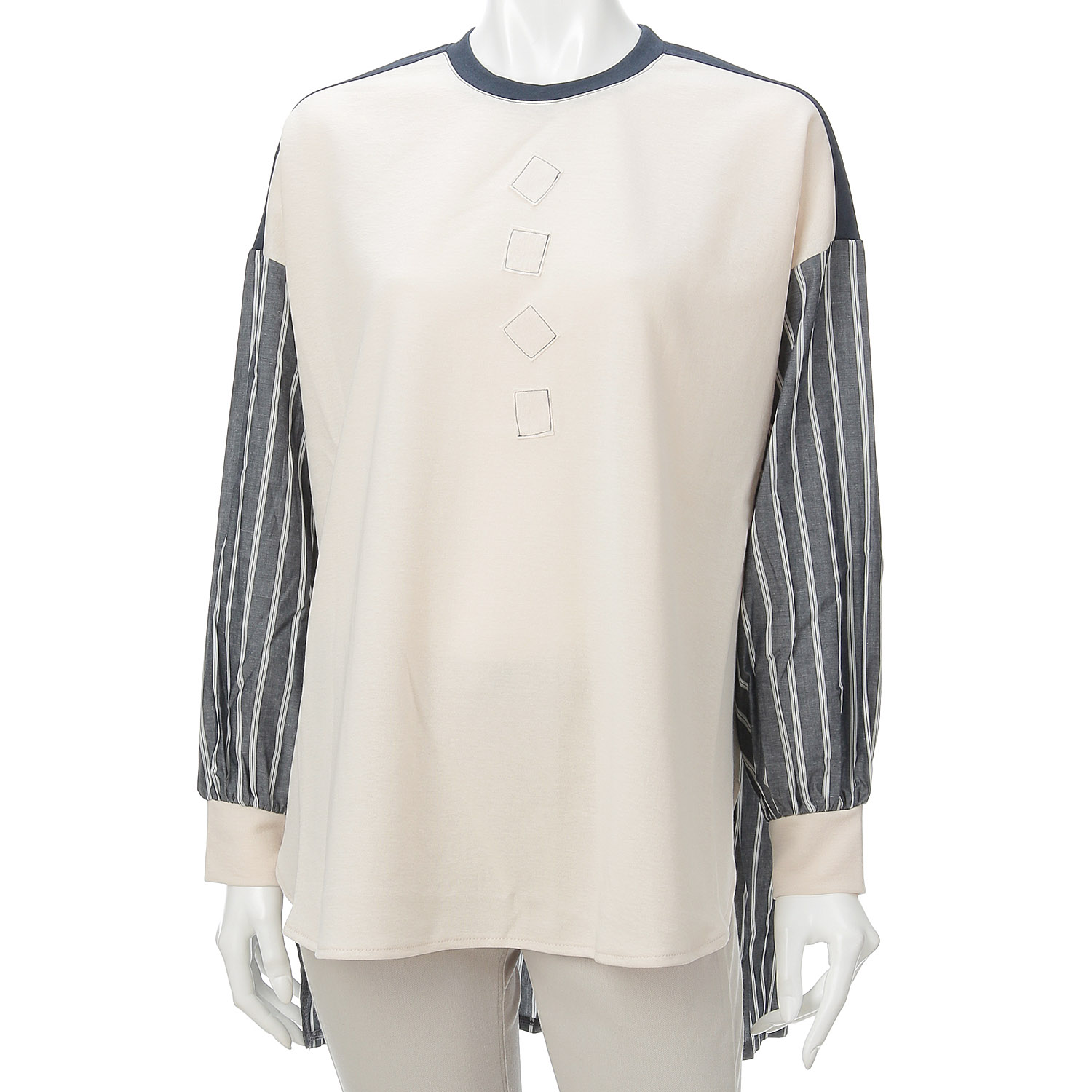 ストライプ切替プルオーバー - 画像8