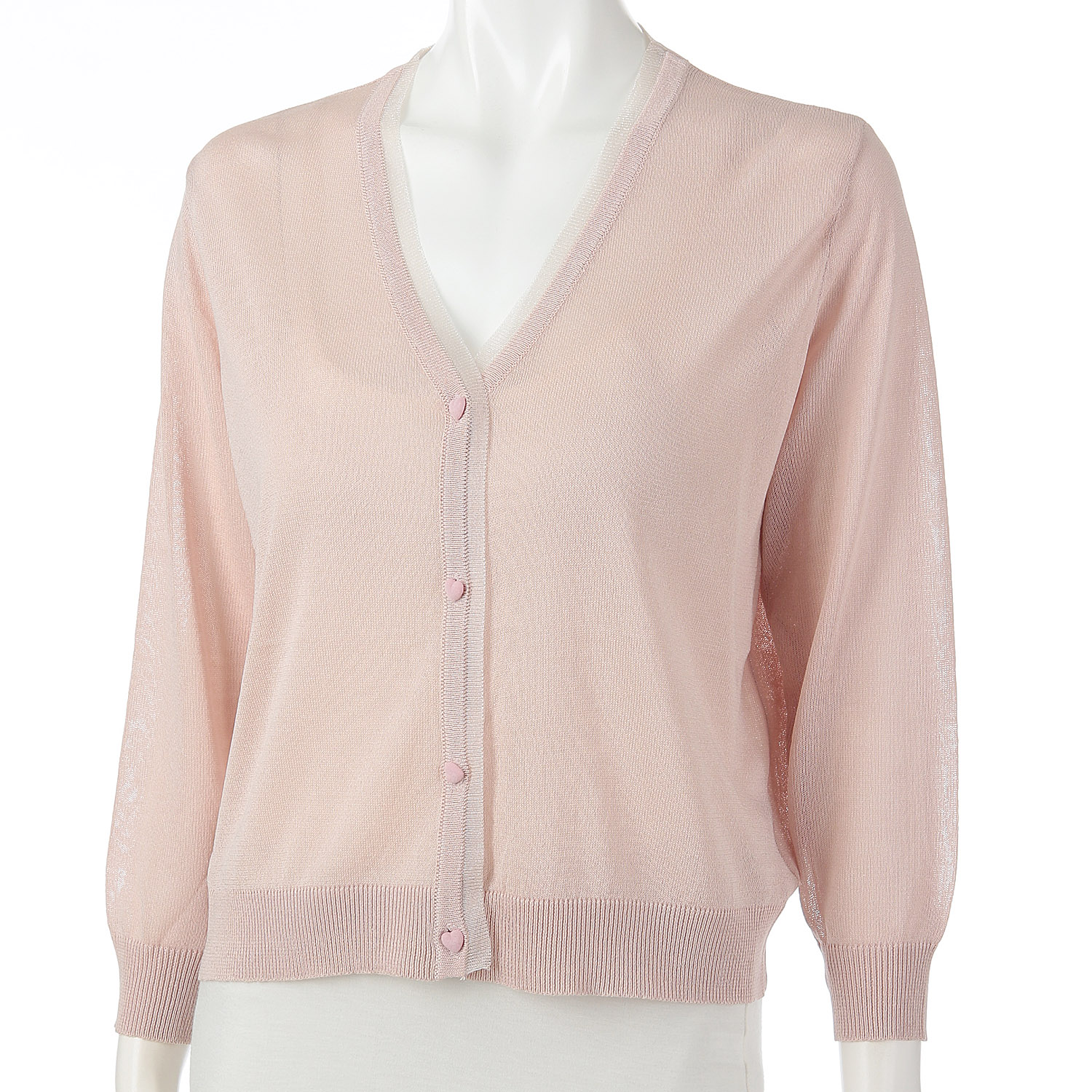 ハートボタンニットカーデ - 画像1