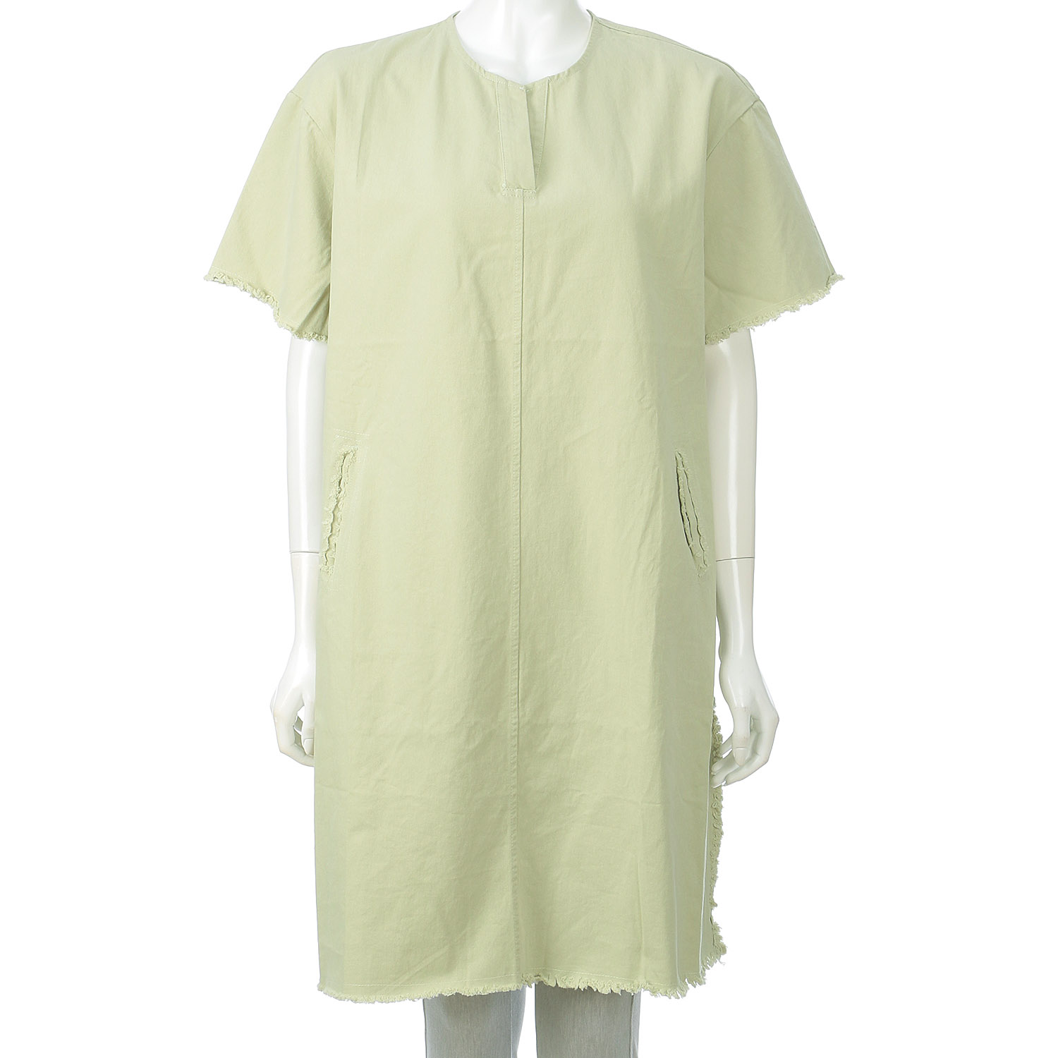 袖裾フリンジチュニック - 画像1