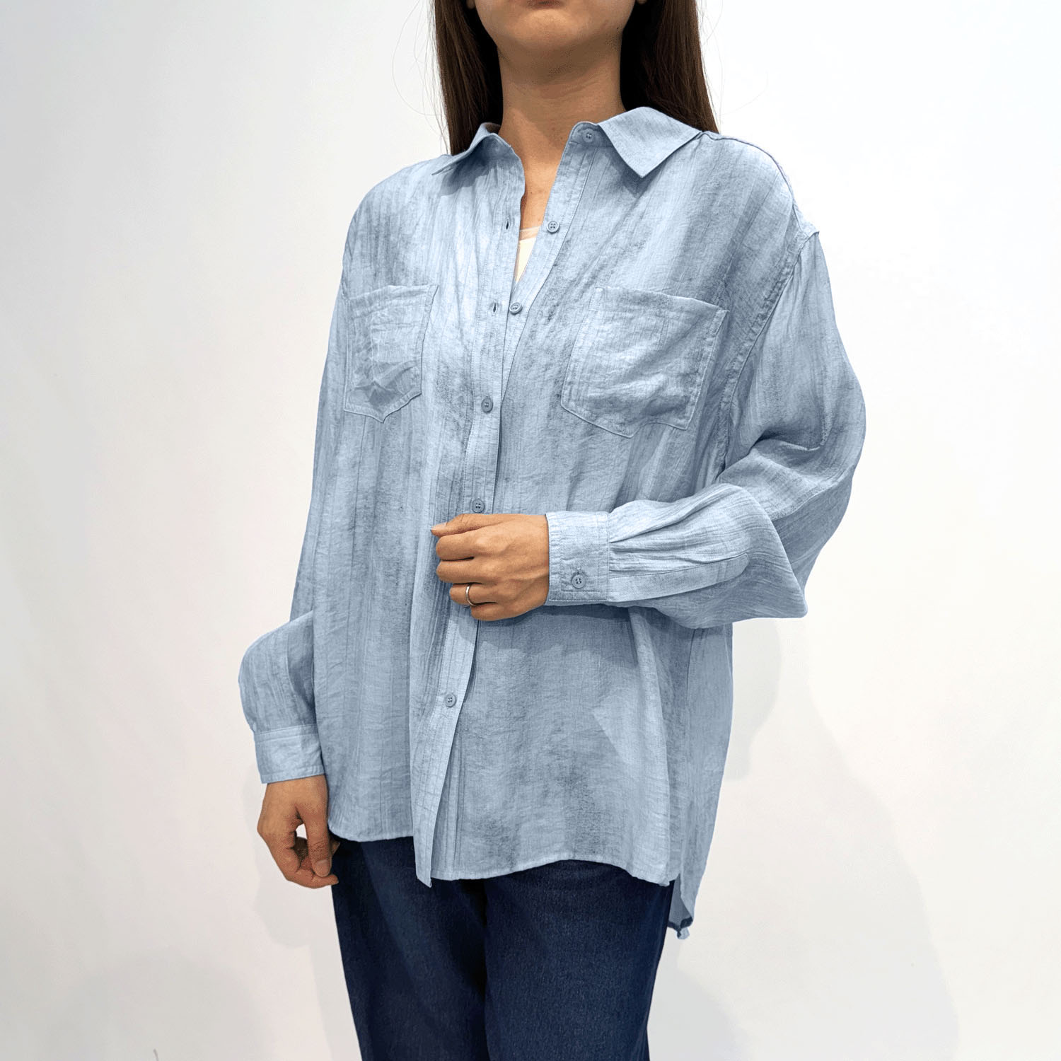 セミシアーデニム風シャツ - 画像1