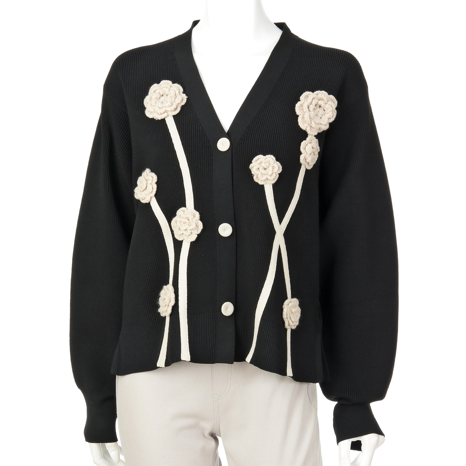 コード刺繍カーディガン - 画像6