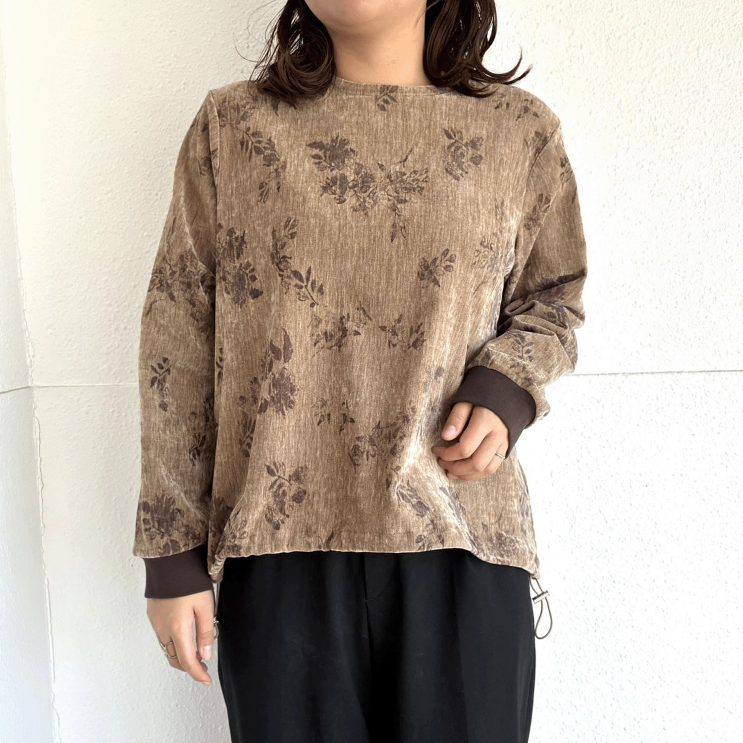 プリントカットブラウジングプルオーバー