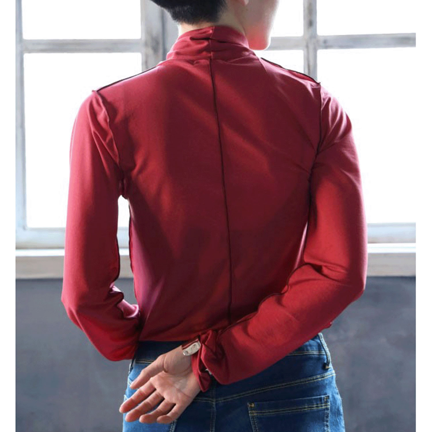 【新ブランド】notorico シースルー配色メローハイネック - 画像4