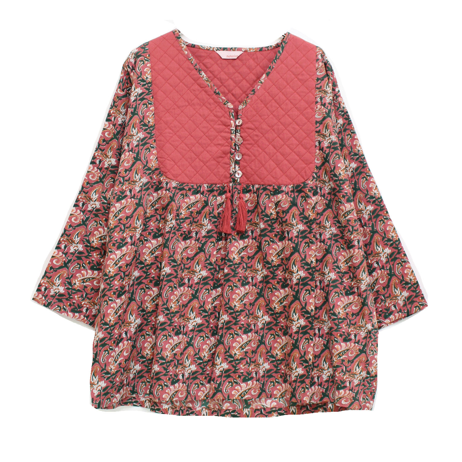 【新ブランド】notorico キルトヨークプルオーバー - 画像5