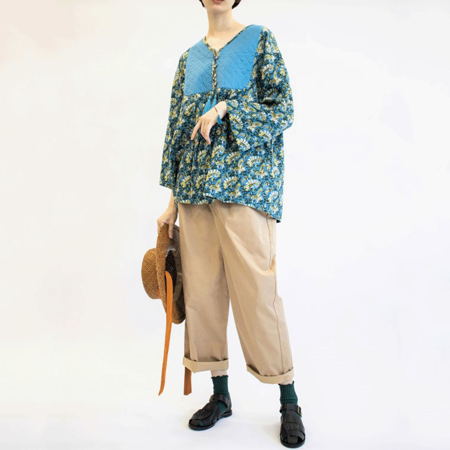 【新ブランド】notorico キルトヨークプルオーバー - 画像1