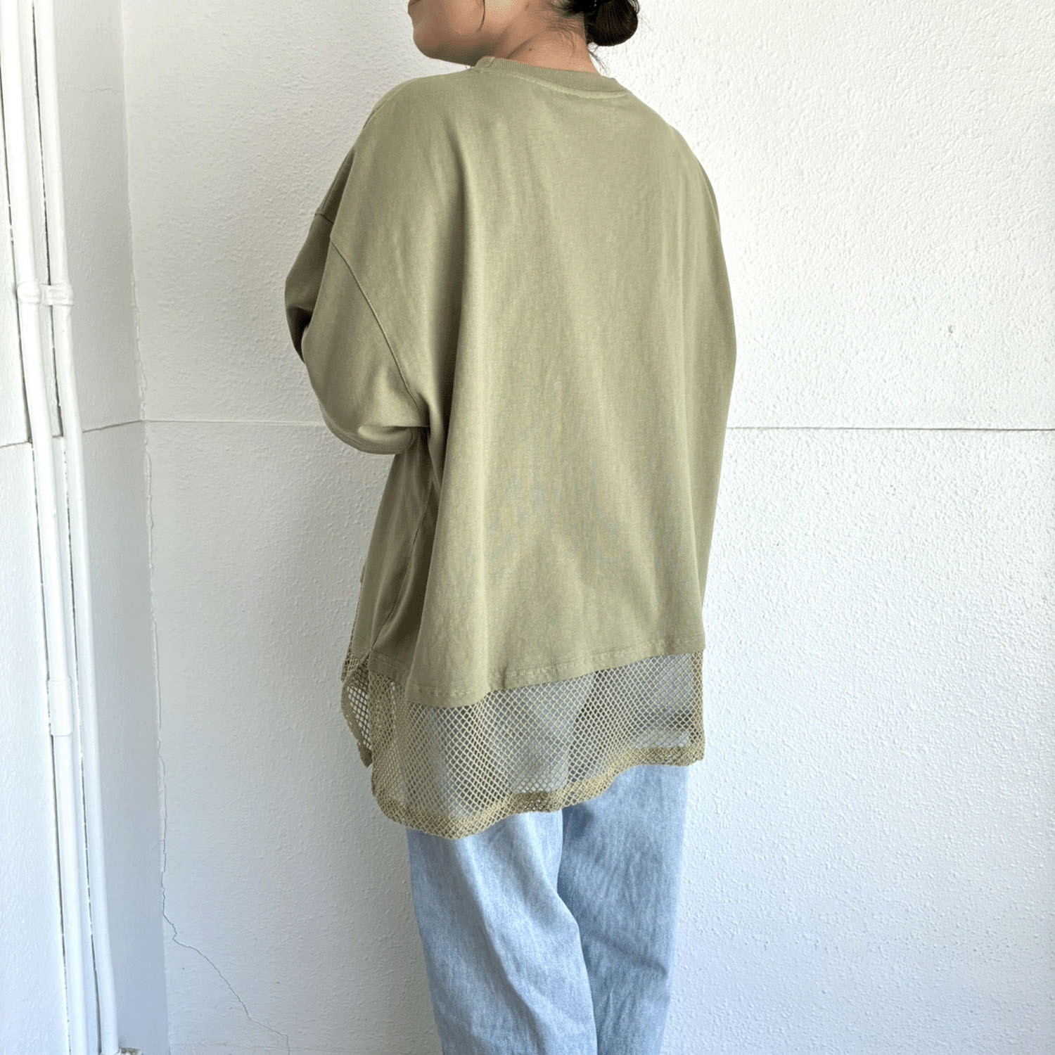 LUPILIEN メッシュ天竺レイヤードプルオーバー - 画像9