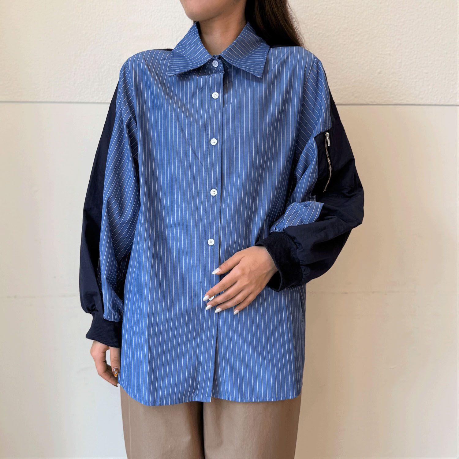 ストライプデザインシャツ - 画像1