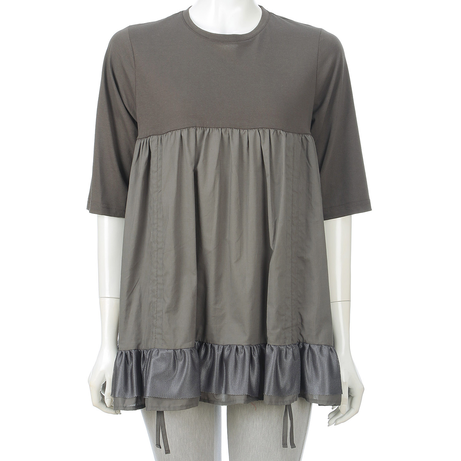 裾フリルチュニックカットソー - 画像2