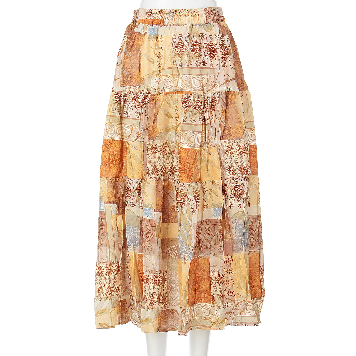 総柄プリントスカート - 画像1