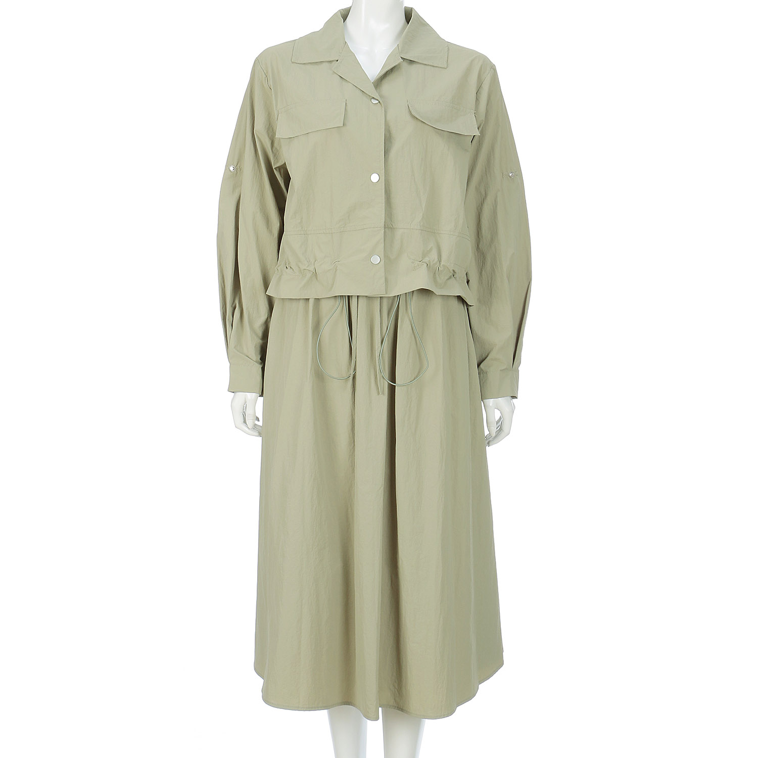 ワークジャケット＆フレアスカート セットアップ - 画像1