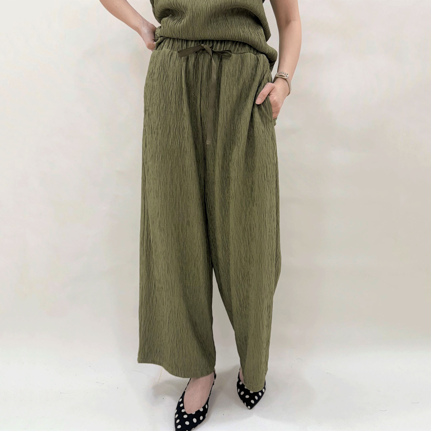 楊柳カットWゴムパンツ - 画像10