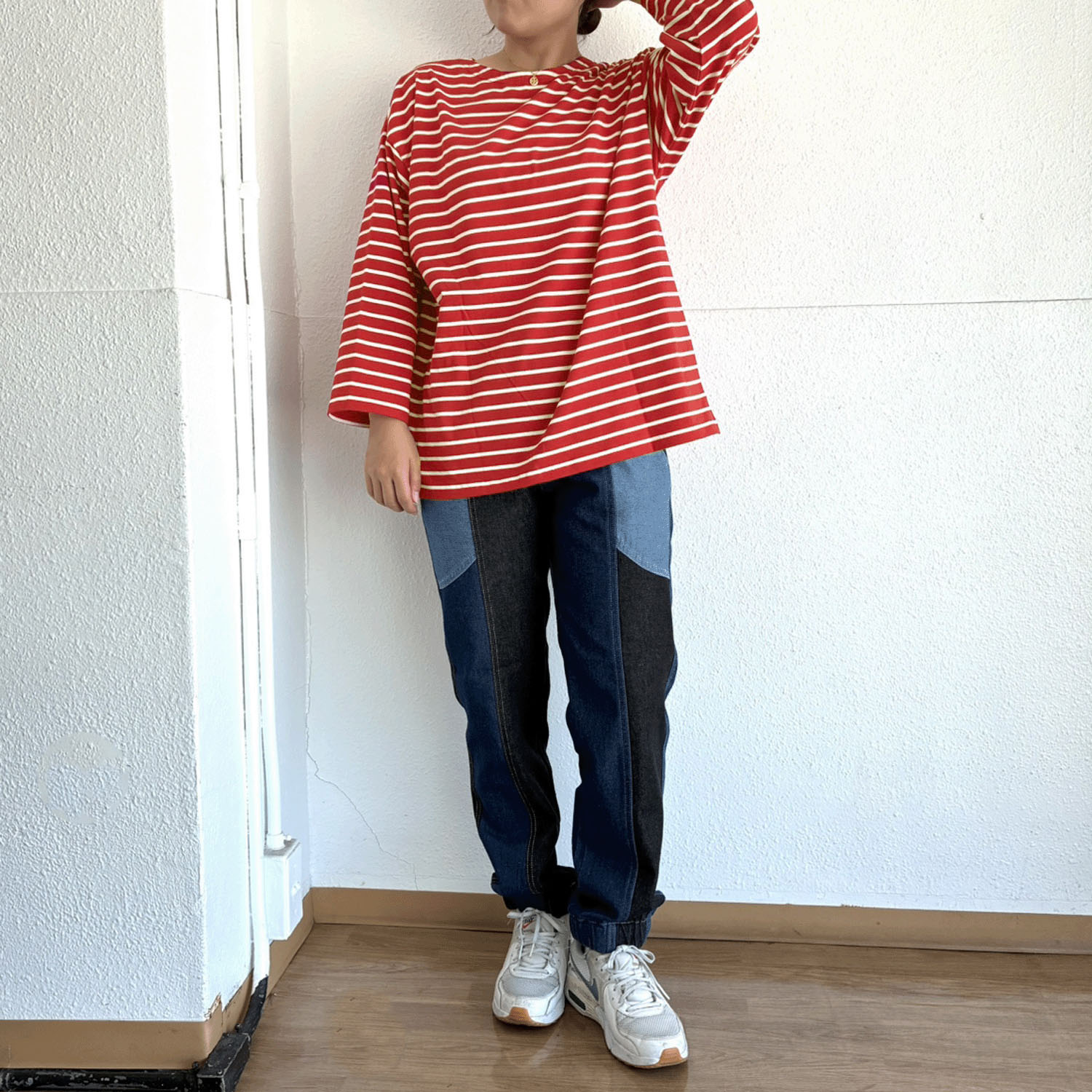 【新ブランド】CUBE SUGAR 天竺前後着配色プルオーバー - 画像12