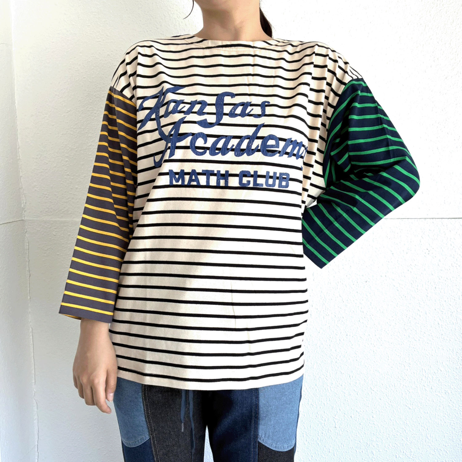 【新ブランド】CUBE SUGAR 天竺前後着配色プルオーバー - 画像3