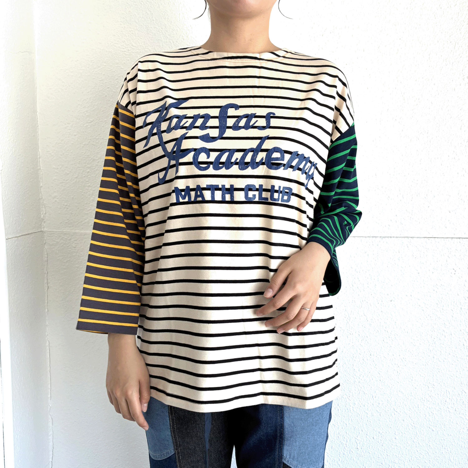 【新ブランド】CUBE SUGAR 天竺前後着配色プルオーバー - 画像4