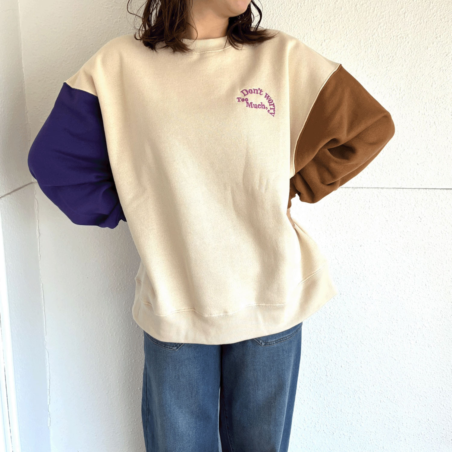 【新ブランド】CUBE SUGAR ガーゼ裏毛裏起毛スウェットビッグプルオーバー - 画像2