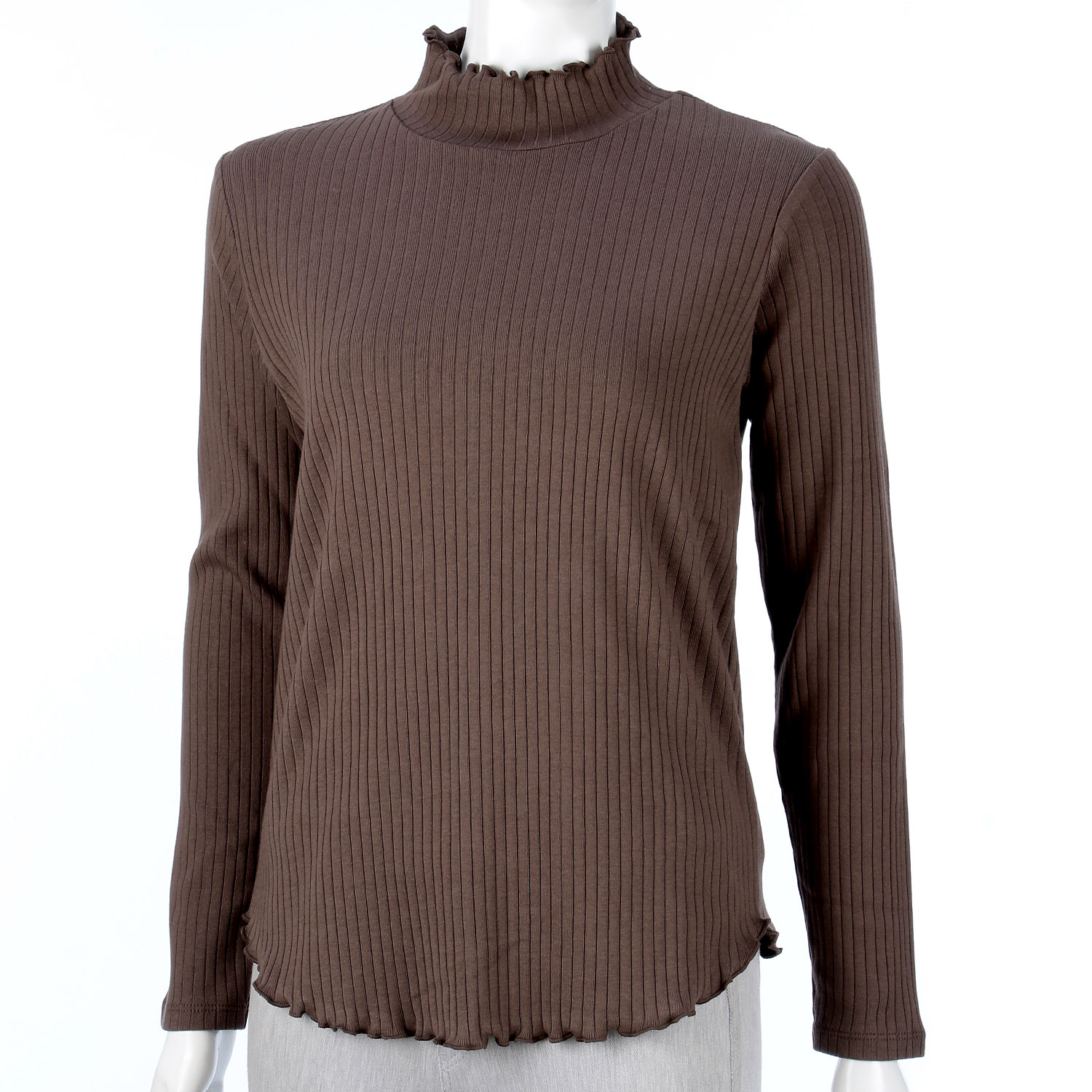 メロウハイネック無地プルオーバー