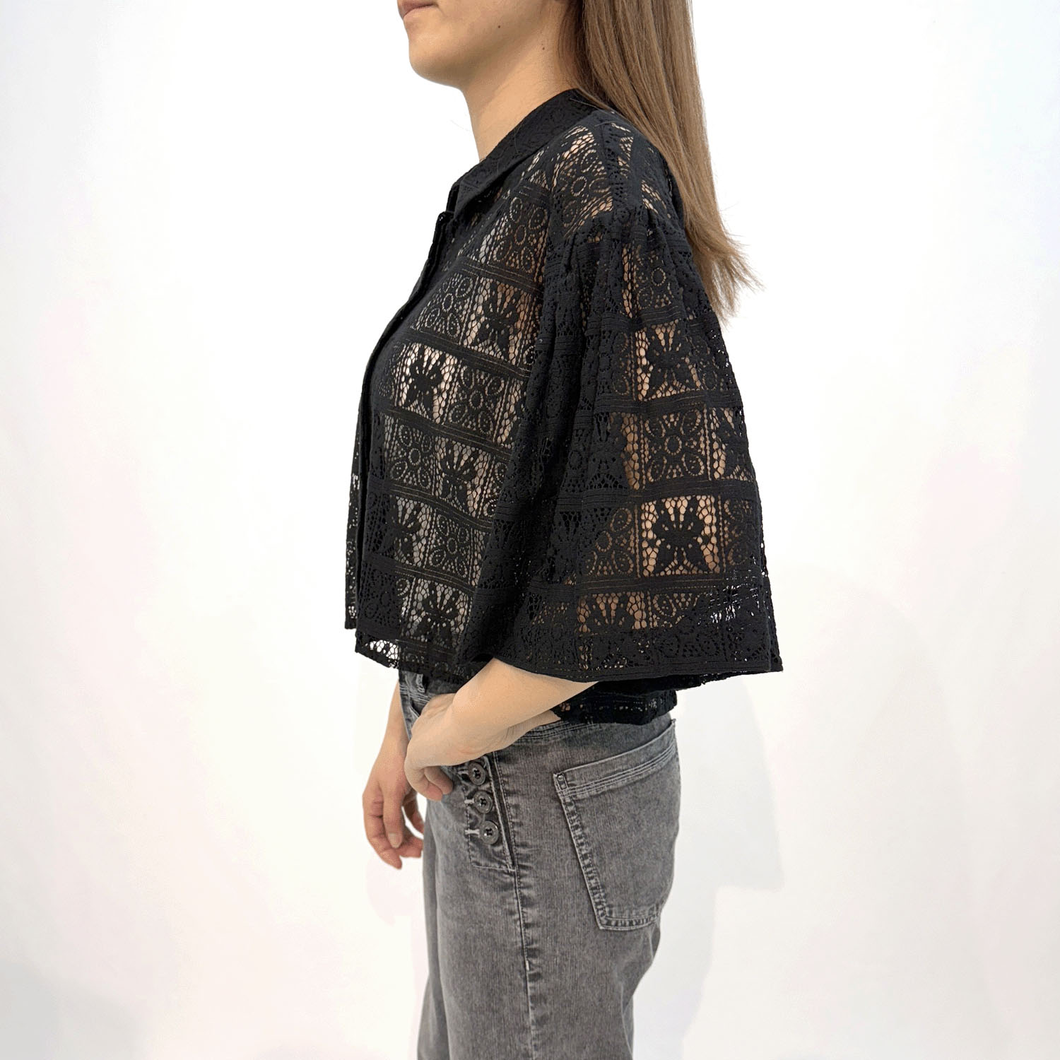 フレアスリーブショート丈シャツ - 画像3