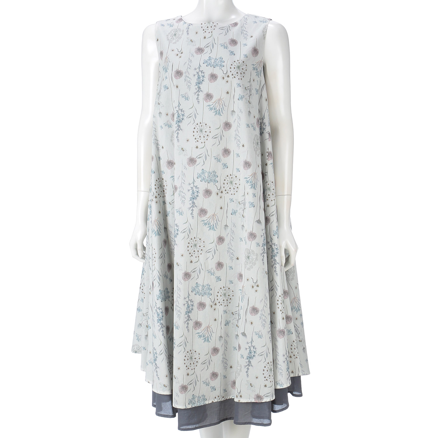 レイヤードフレアワンピース - 画像1