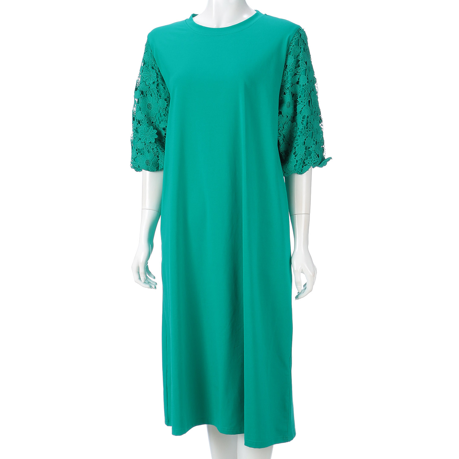 袖レースワンピース - 画像1