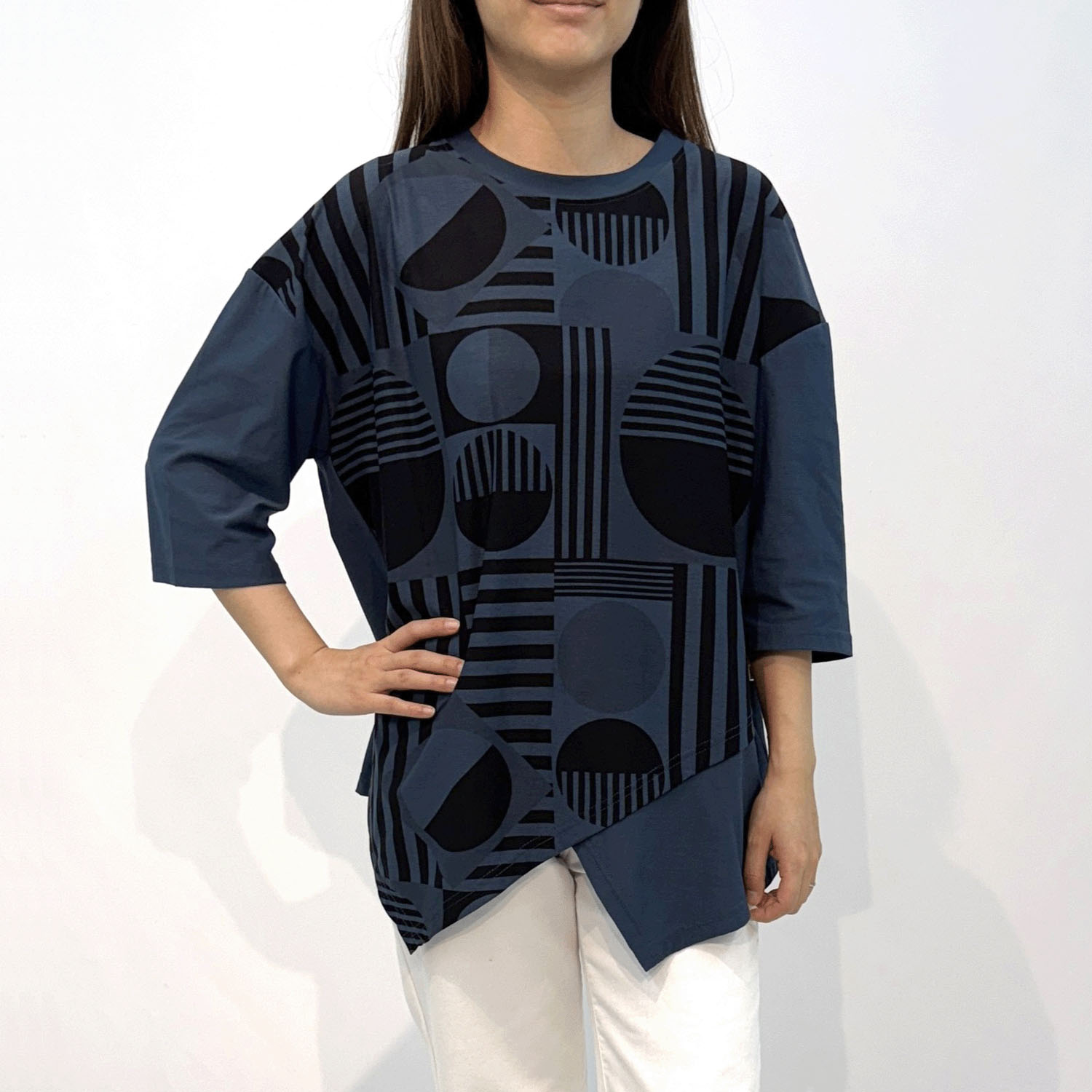 ボーダードットBIGカットソー - 画像1