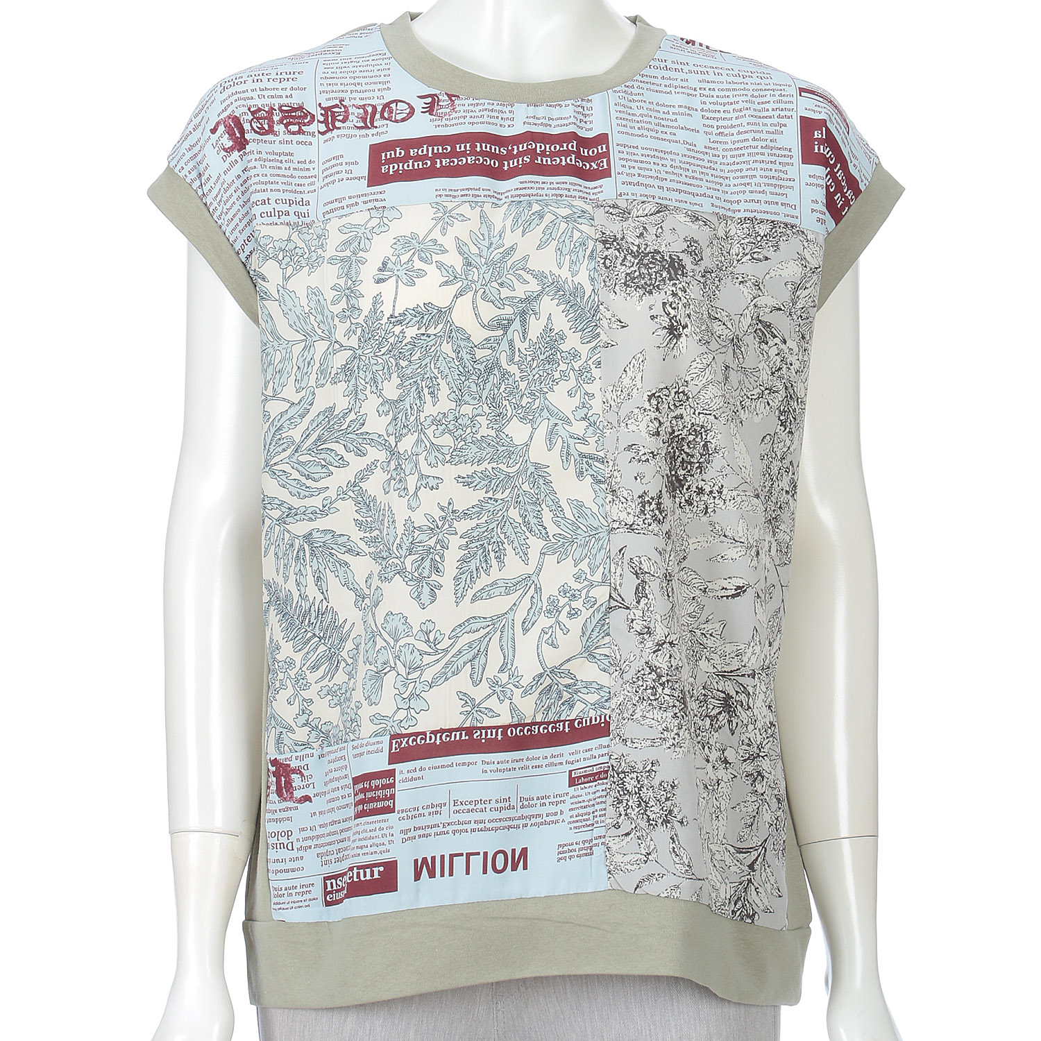 前身布帛プリントフレンチ袖プルオーバー - 画像6