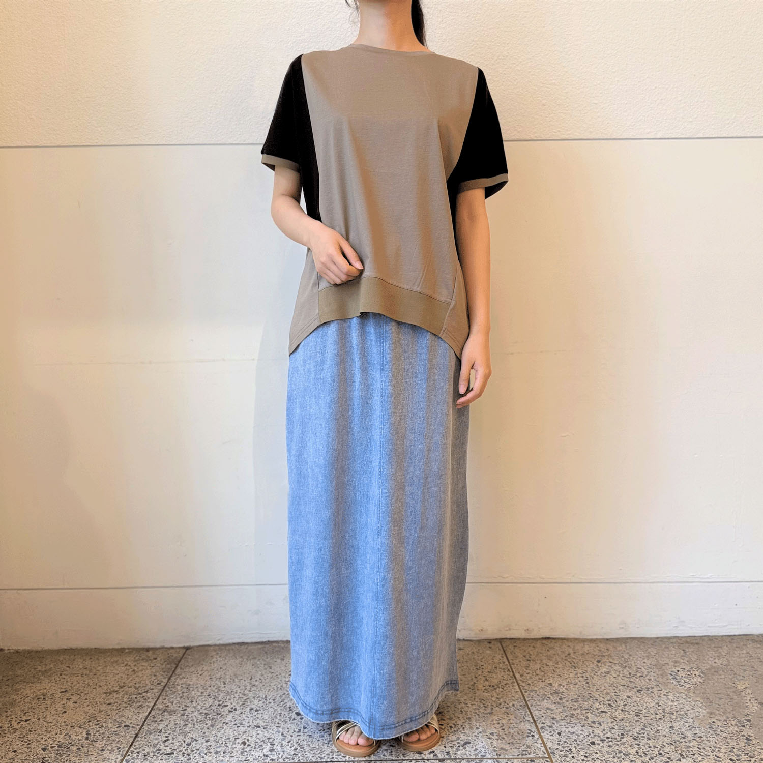 tricot tricot 切替フレンチカットソー - 画像2