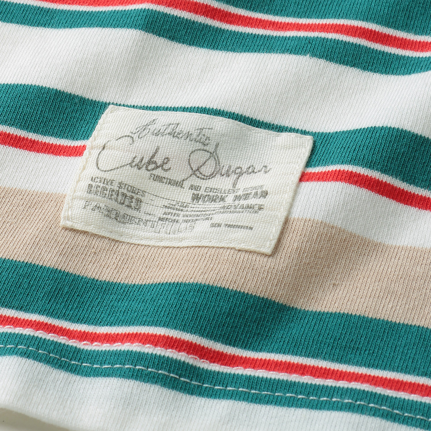 CUBE SUGAR レトロボーダー汗染み軽減ノースリーブプルオーバー - 画像13