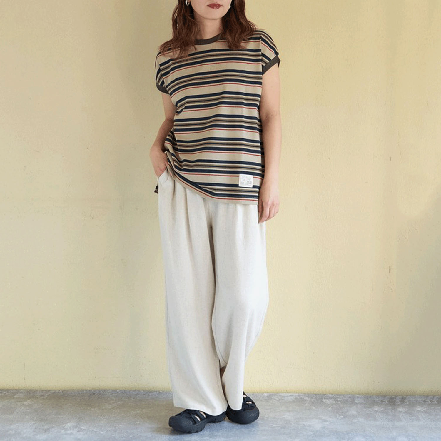 CUBE SUGAR レトロボーダー汗染み軽減ノースリーブプルオーバー - 画像6