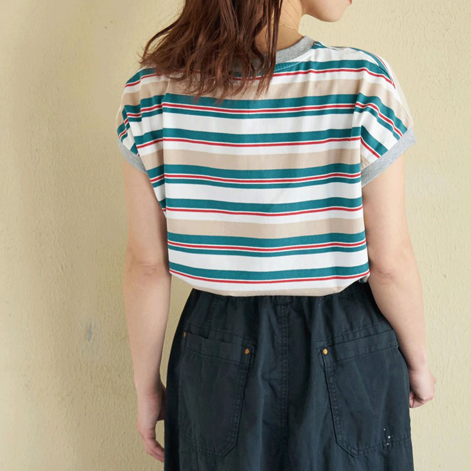 CUBE SUGAR レトロボーダー汗染み軽減ノースリーブプルオーバー - 画像9