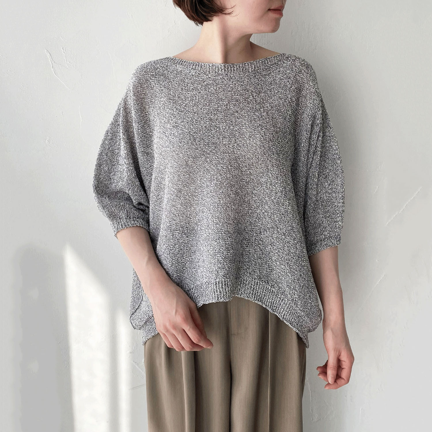 epidemique メランジ和紙ニット - 画像1