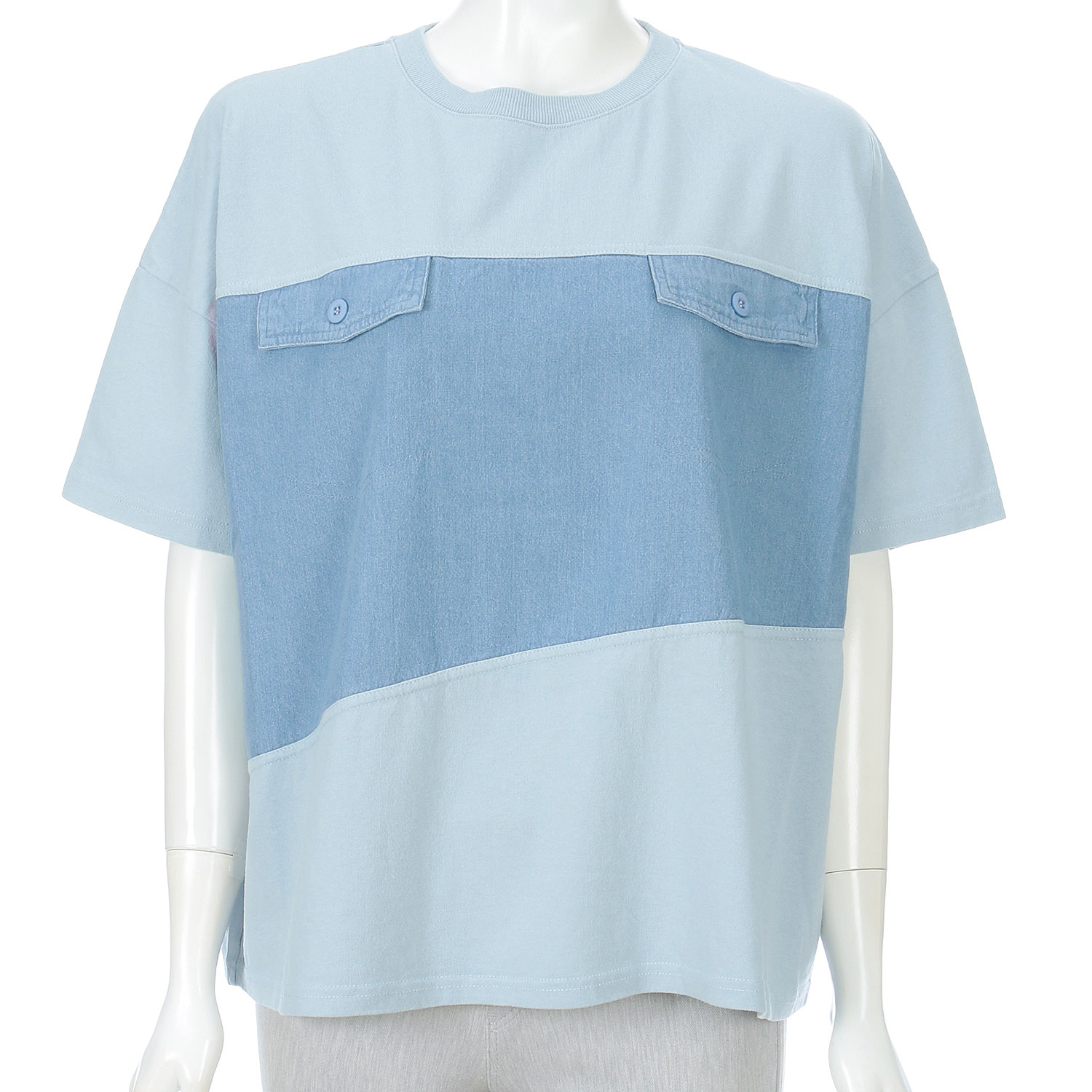 LUPILIEN デニムドッキングTシャツ - 画像4