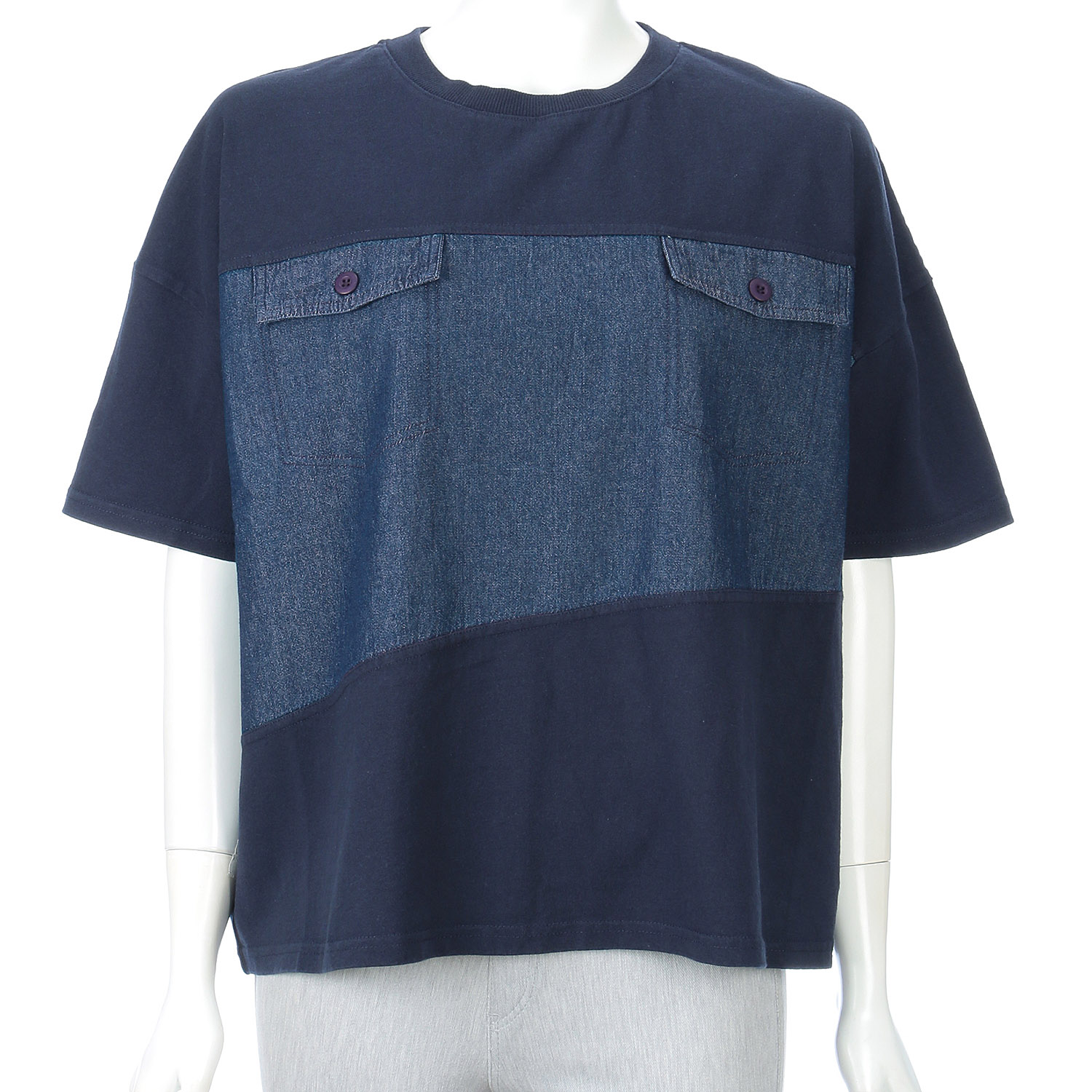 LUPILIEN デニムドッキングTシャツ - 画像10