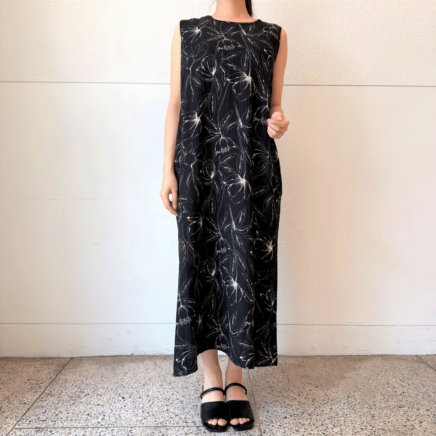 フラワープリントワンピース - 画像1