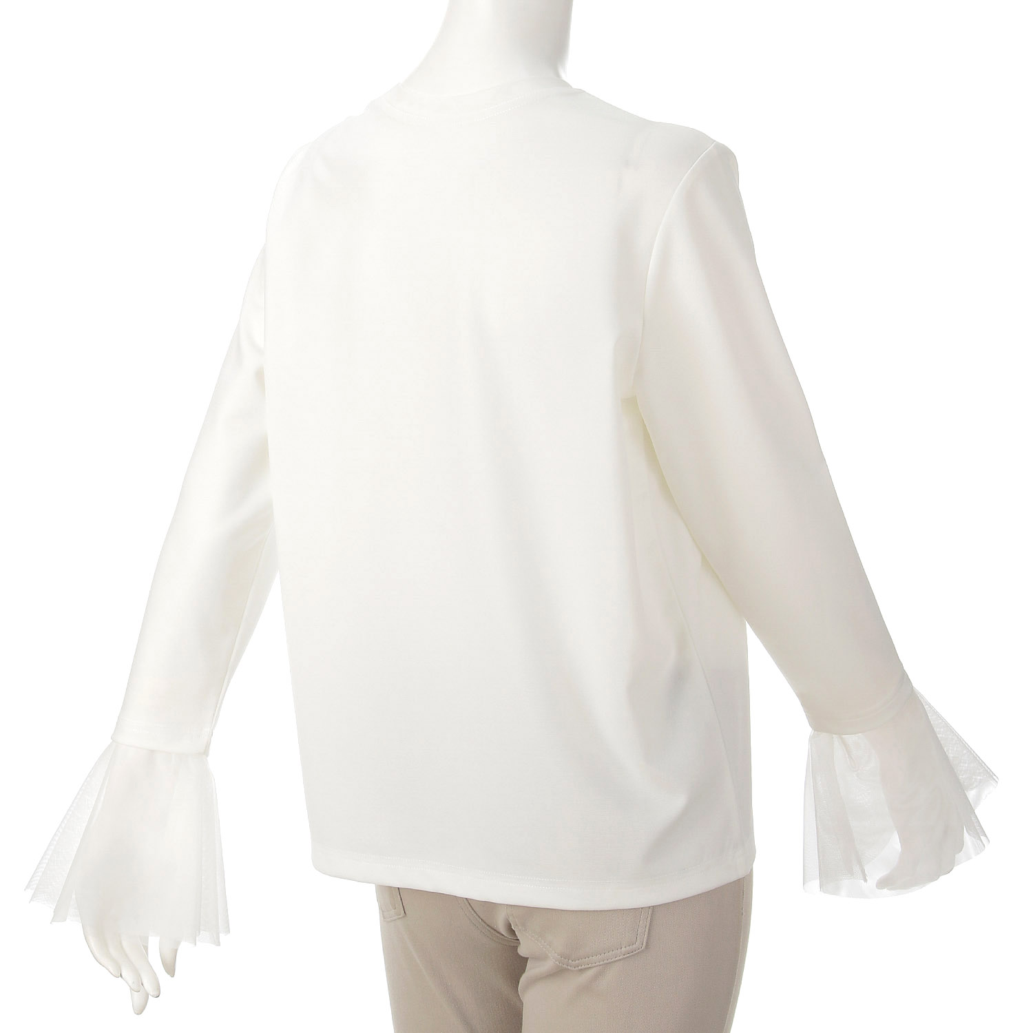 袖口チュールフリルプルオーバー - 画像2