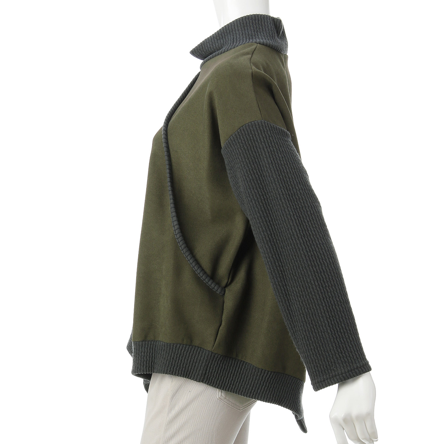 異素材切替裾アシメプルオーバー - 画像9