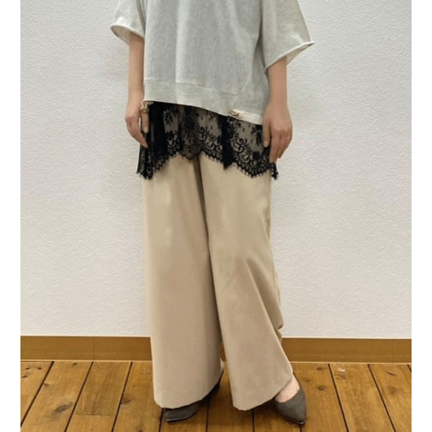 裾レースキャミソール - 画像5