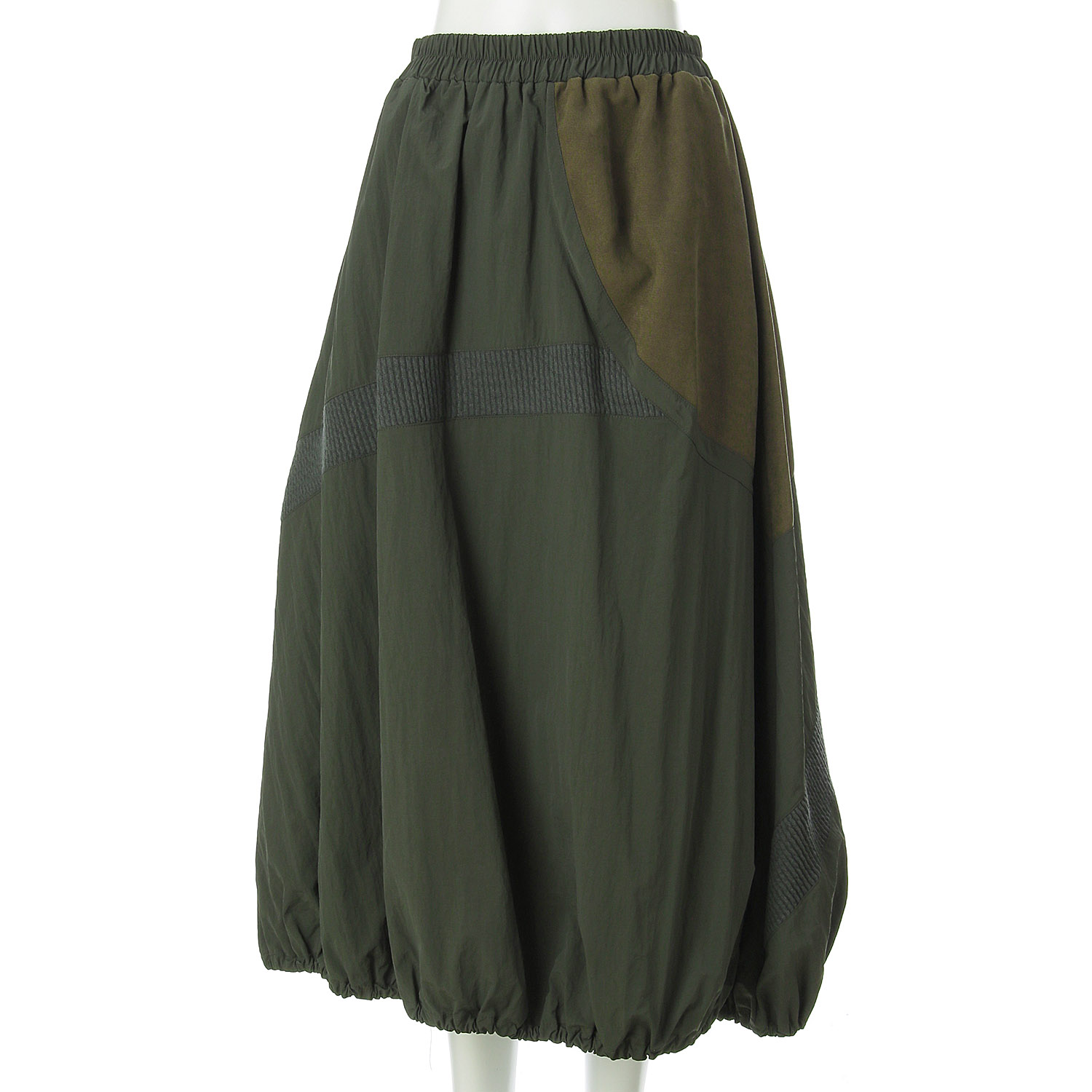 異素材切替バルーンスカート - 画像1