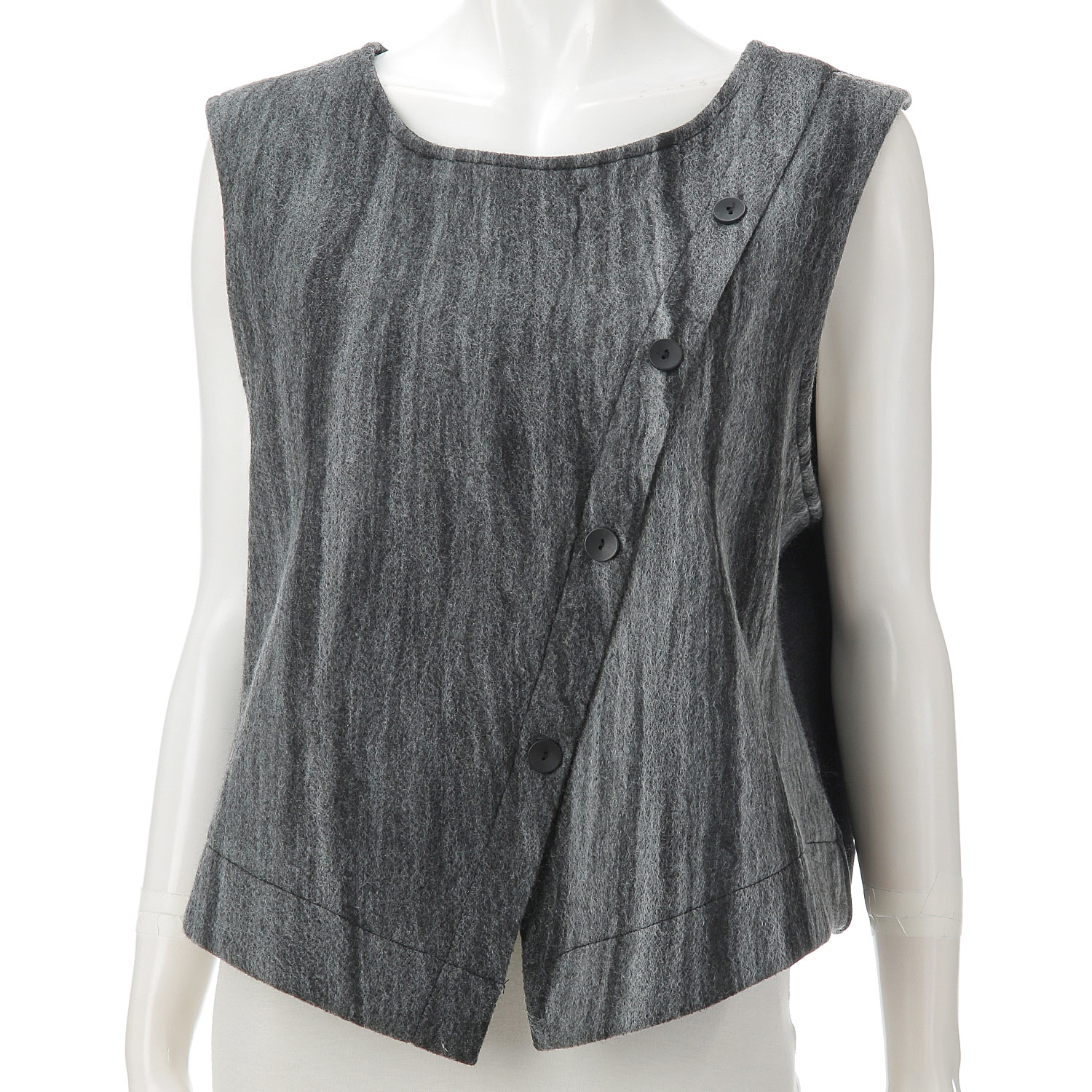 シャギー布帛カットソー2WAYベスト - 画像2