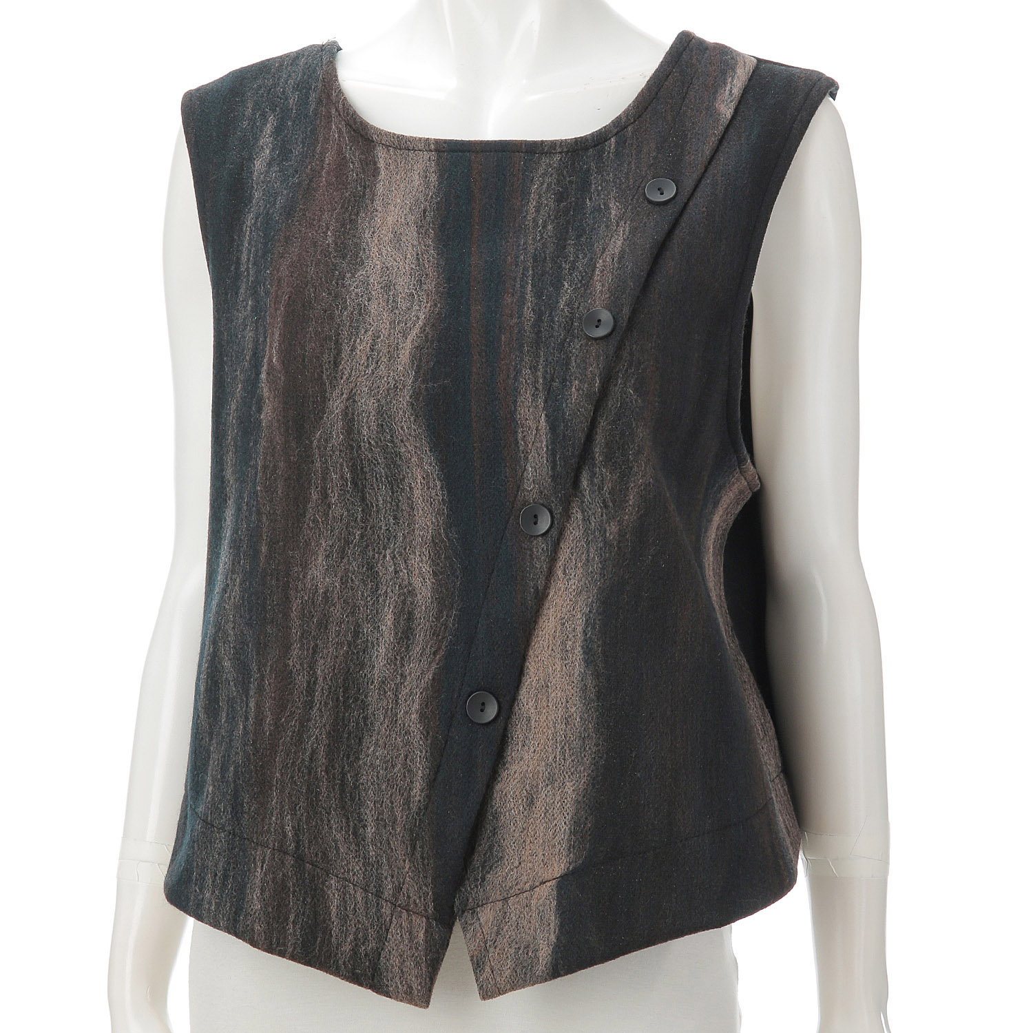 シャギー布帛カットソー2WAYベスト - 画像4