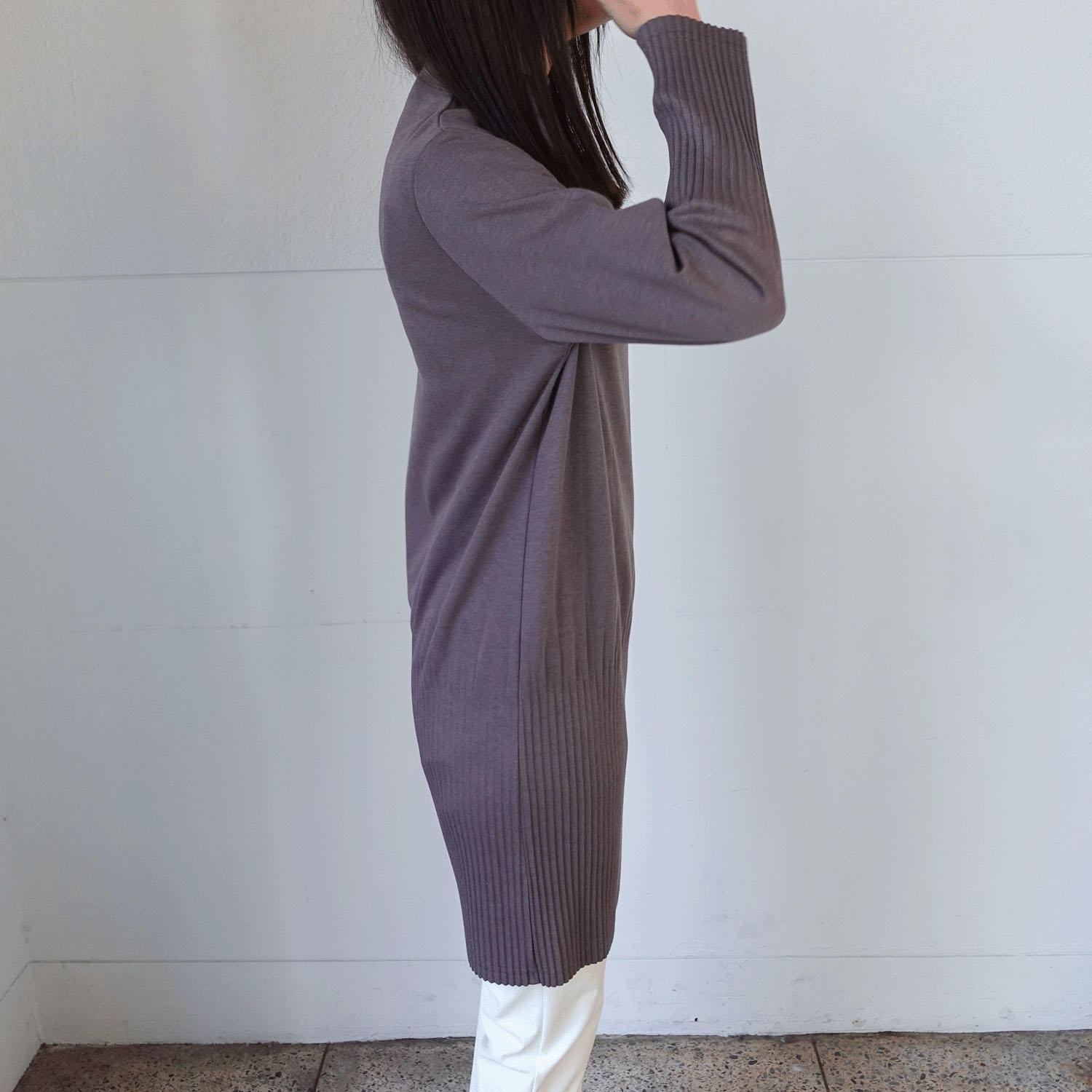 裾プリーツボトルネックチュニック - 画像9