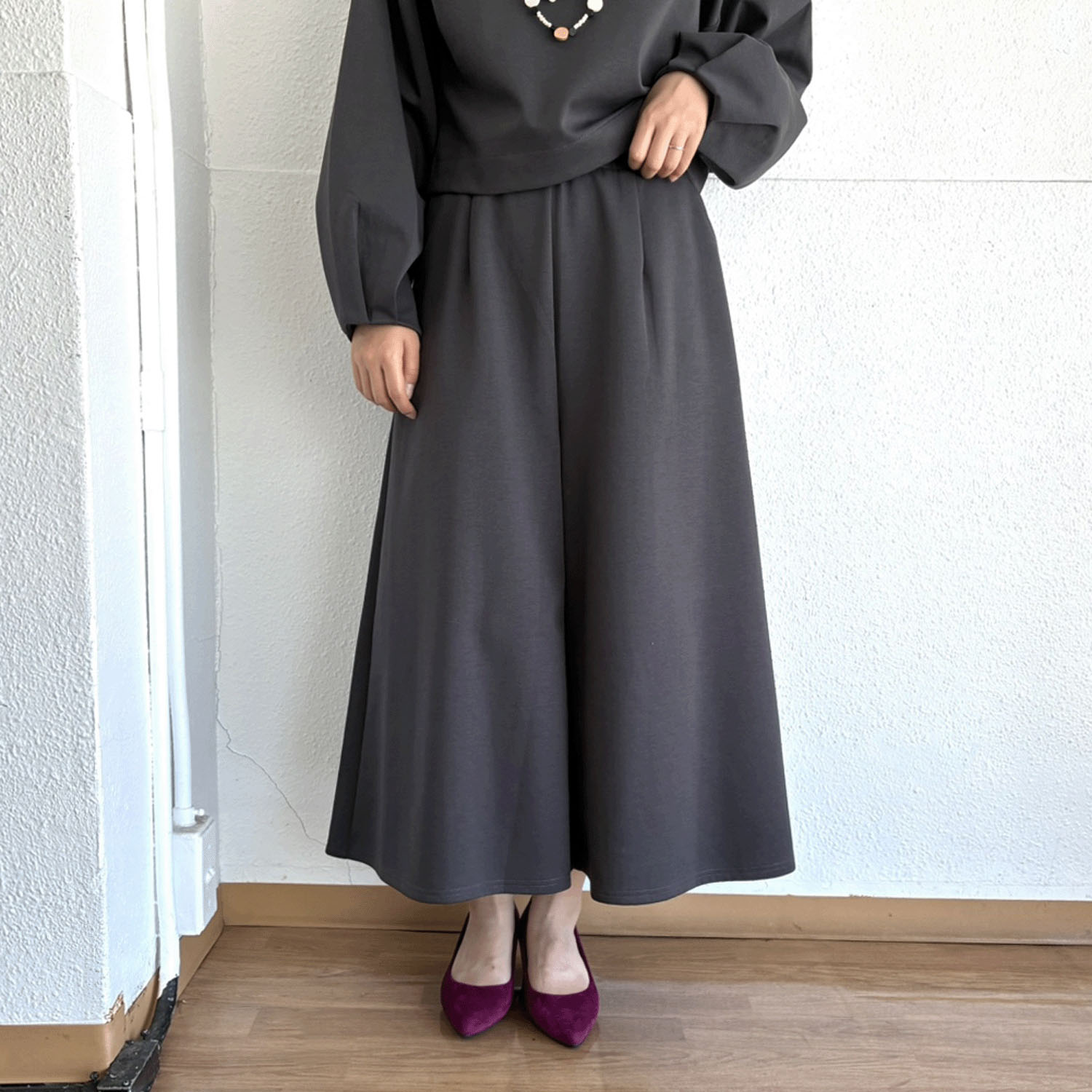 総ゴムフレアーパンツ - 画像3