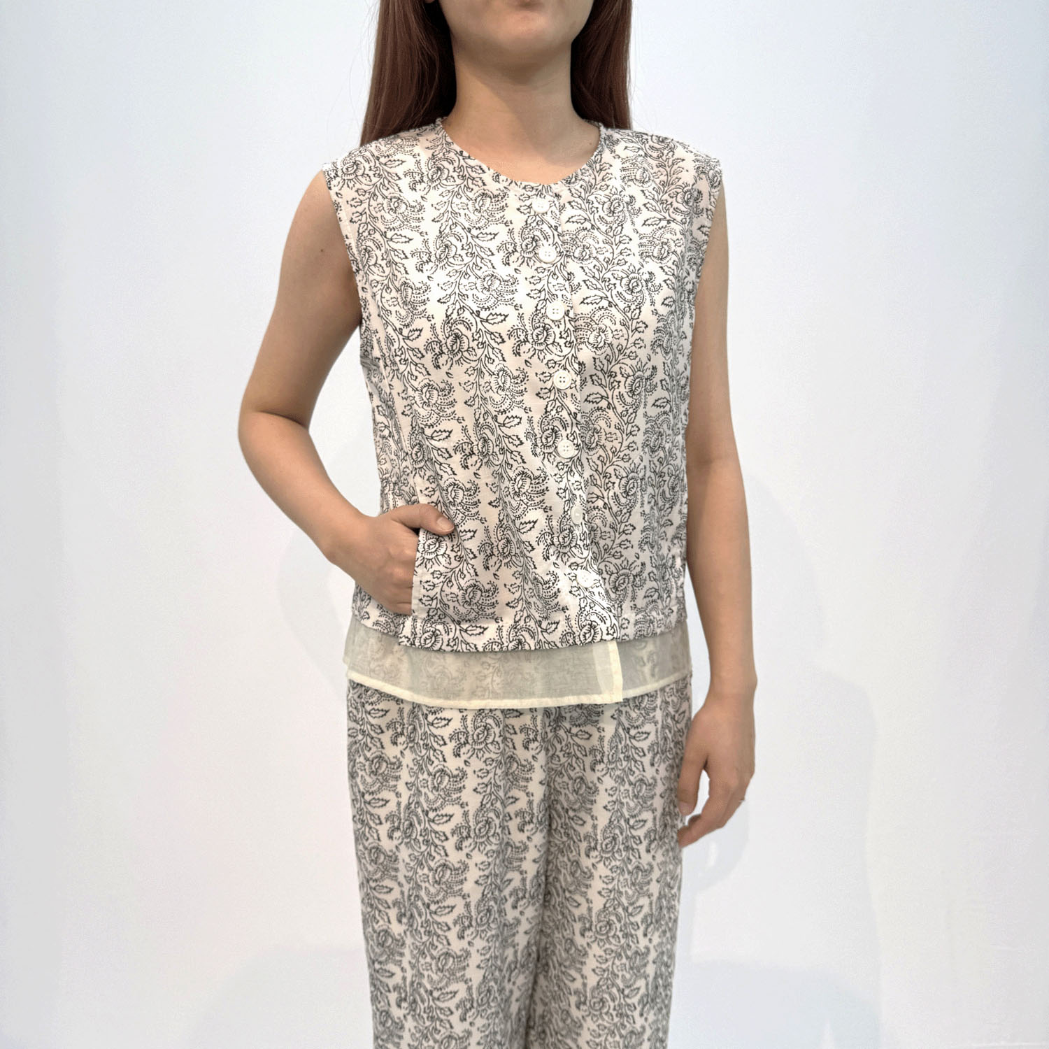 線プリントベスト - 画像1