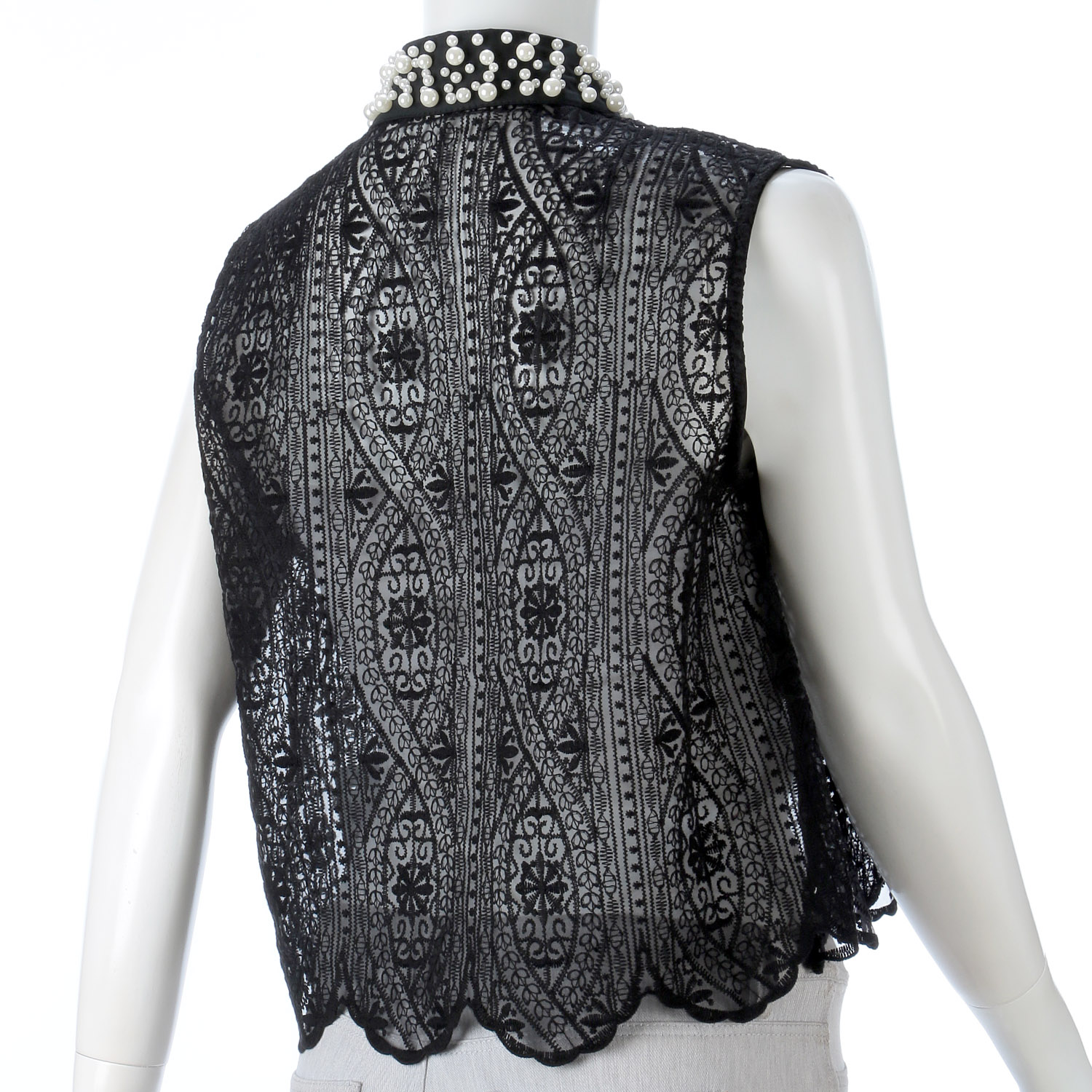 レース前開きブラウス - 画像3