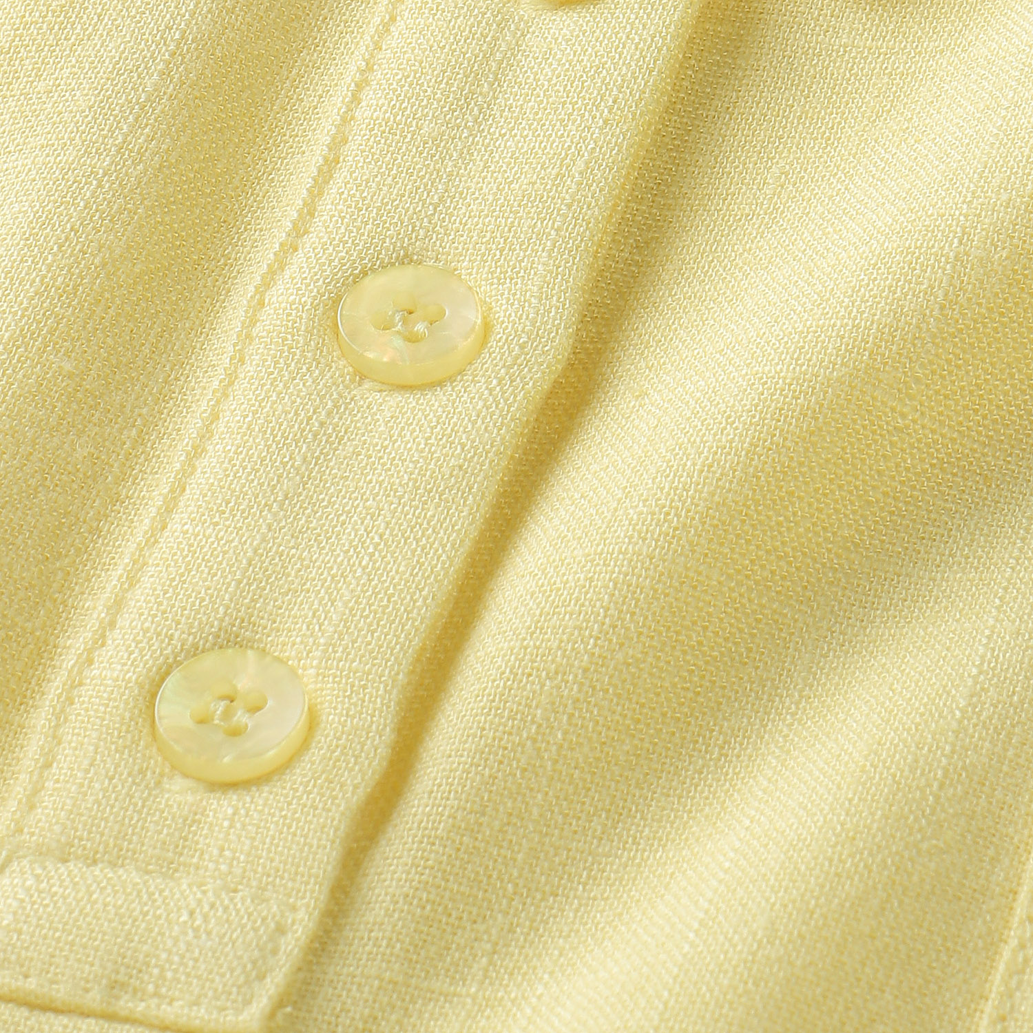 麻混襟付きデザインブラウス - 画像10