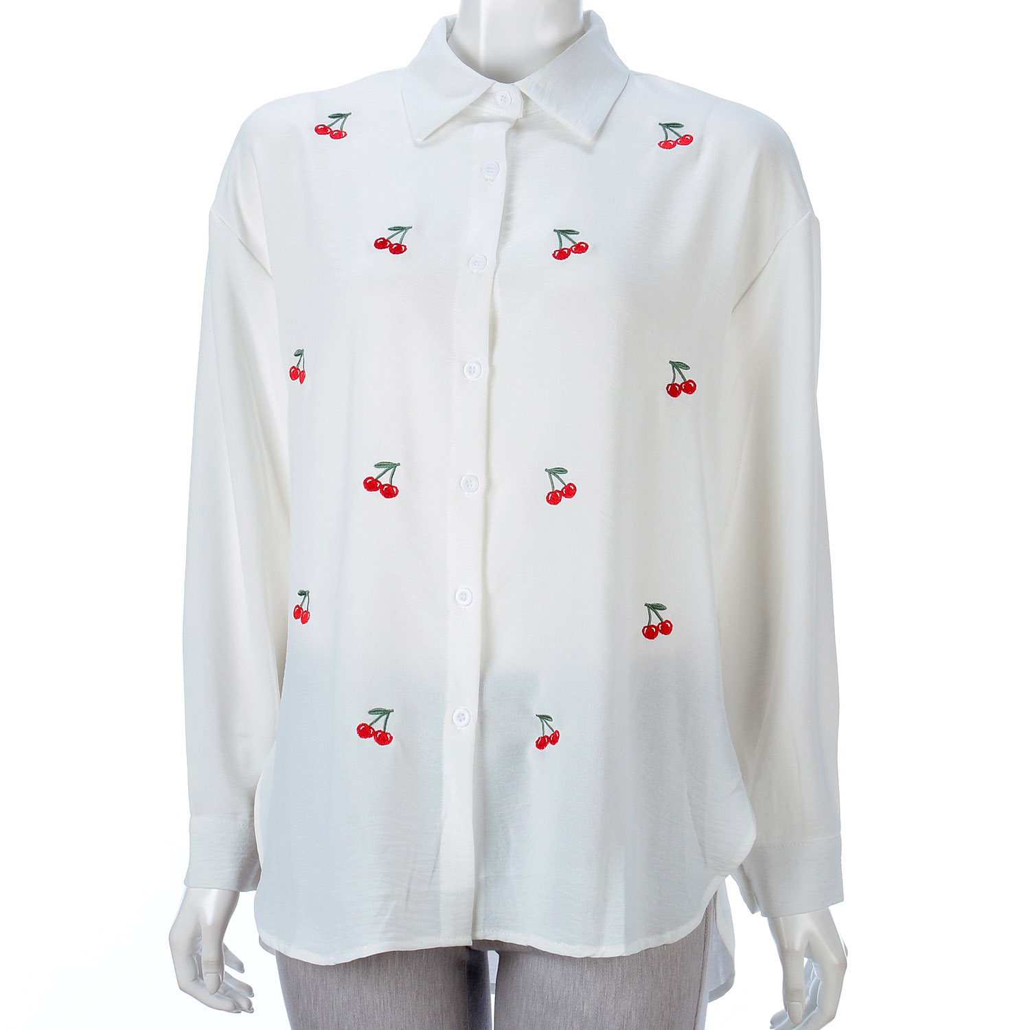 さくらんぼ刺繍長袖 - 画像1