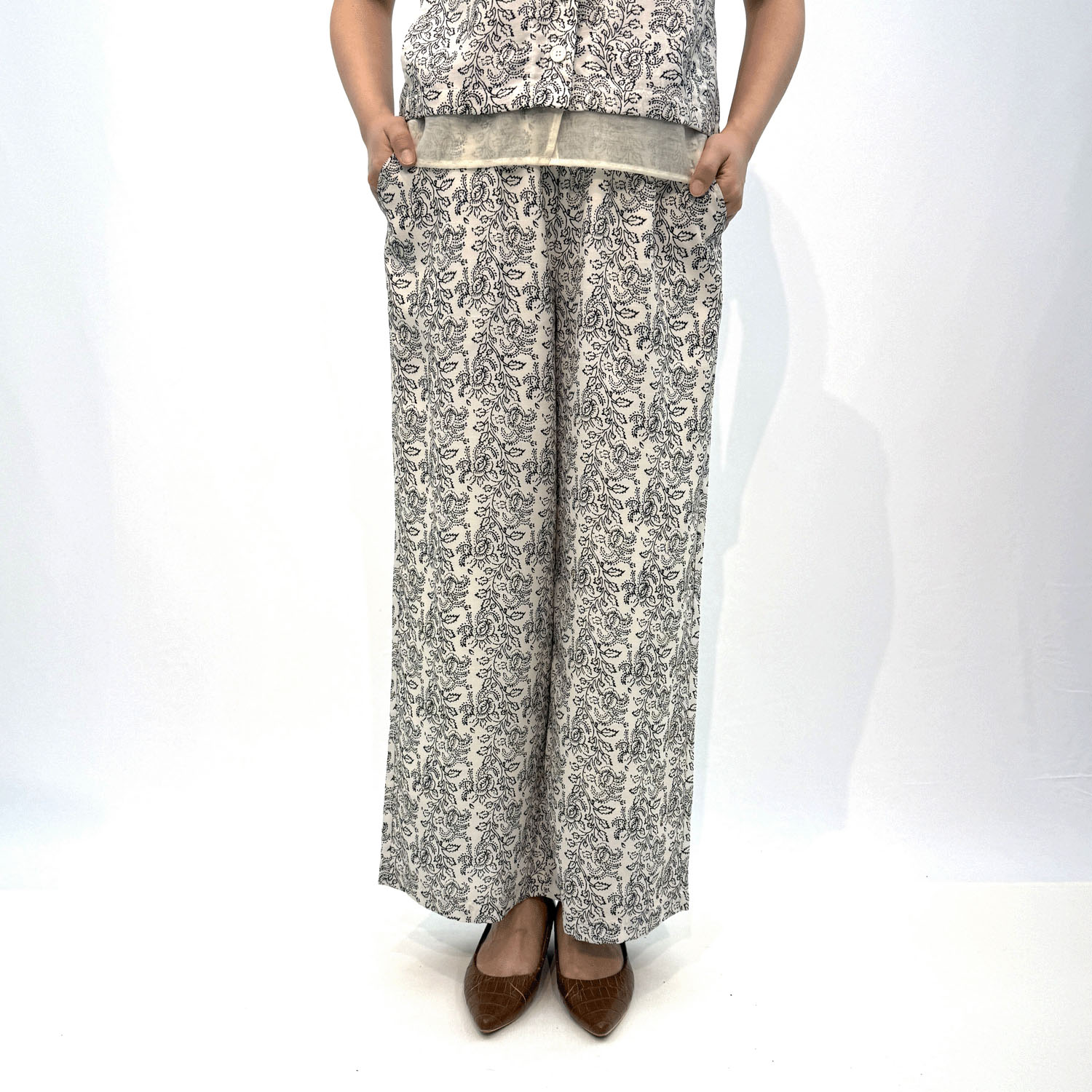 線プリントパンツ - 画像4