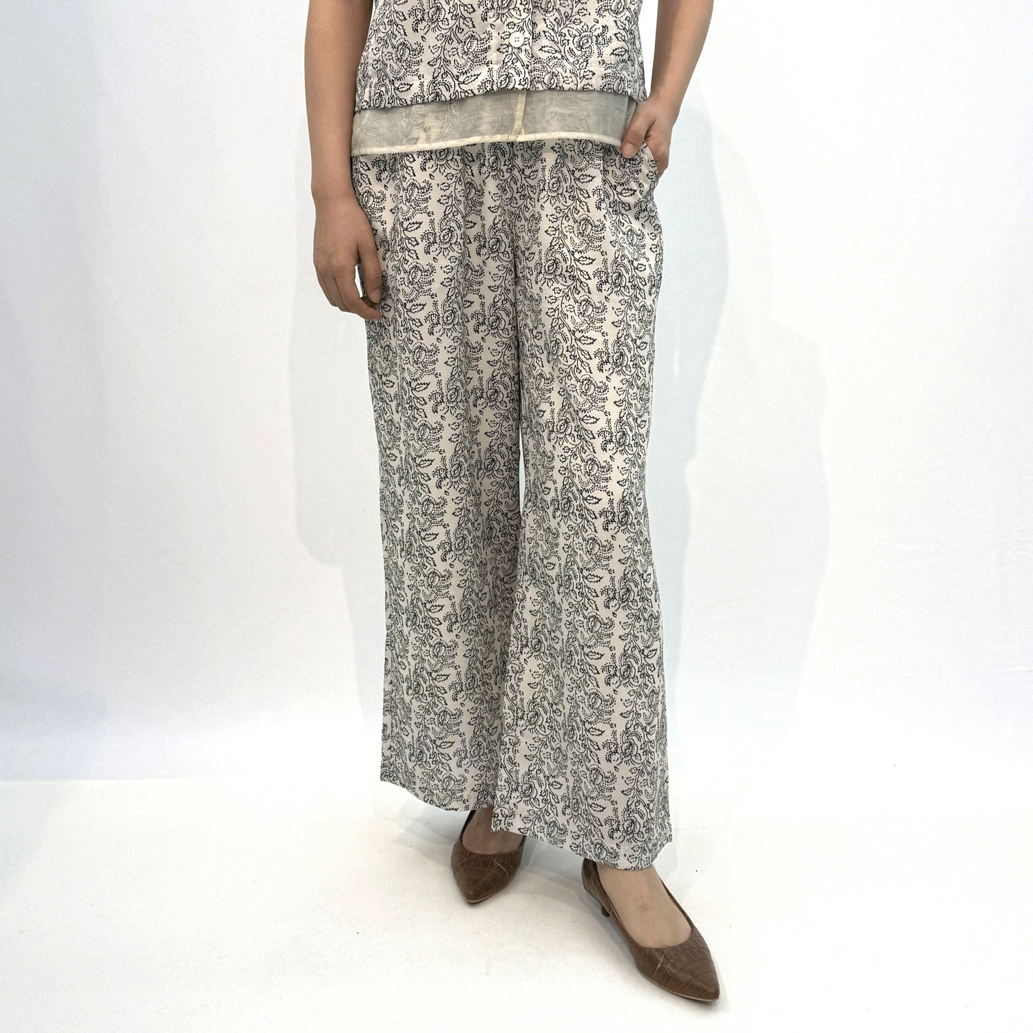 線プリントパンツ - 画像1