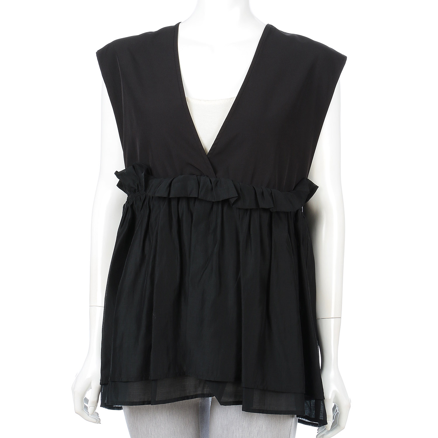 ペプラムシアー切替ベスト - 画像12