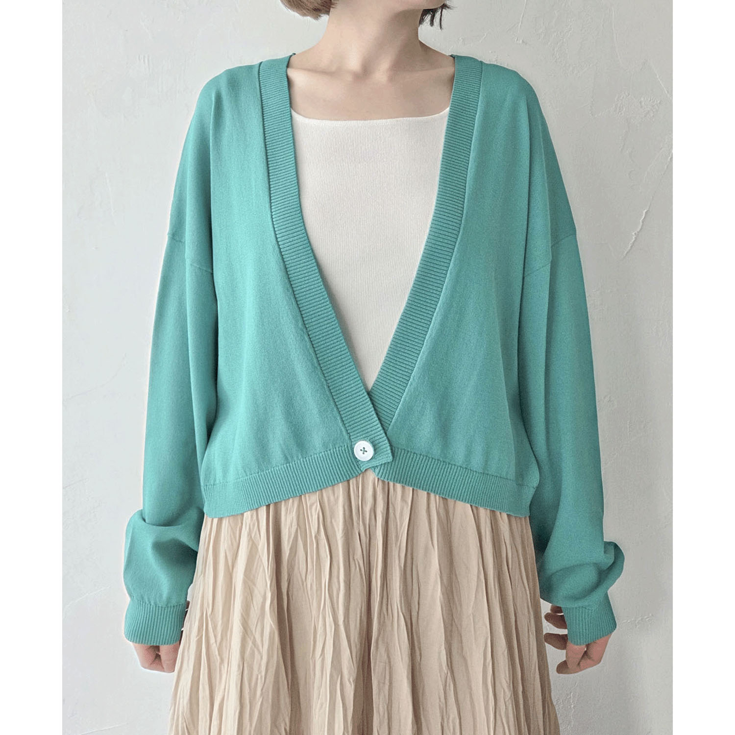 epidemique ワンボタンニットカーディガン - 画像1